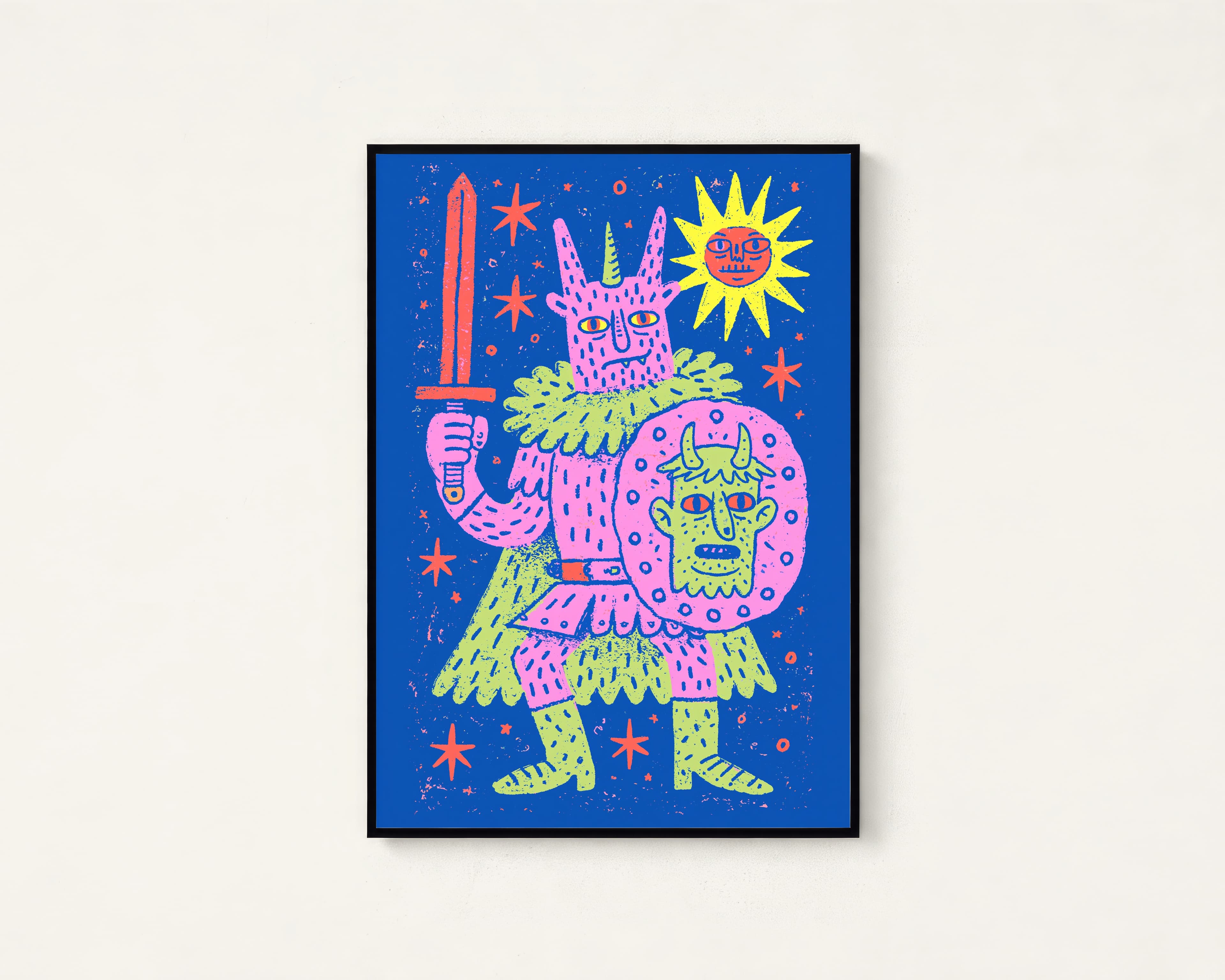Colorful Demon Sword Pop Art Print