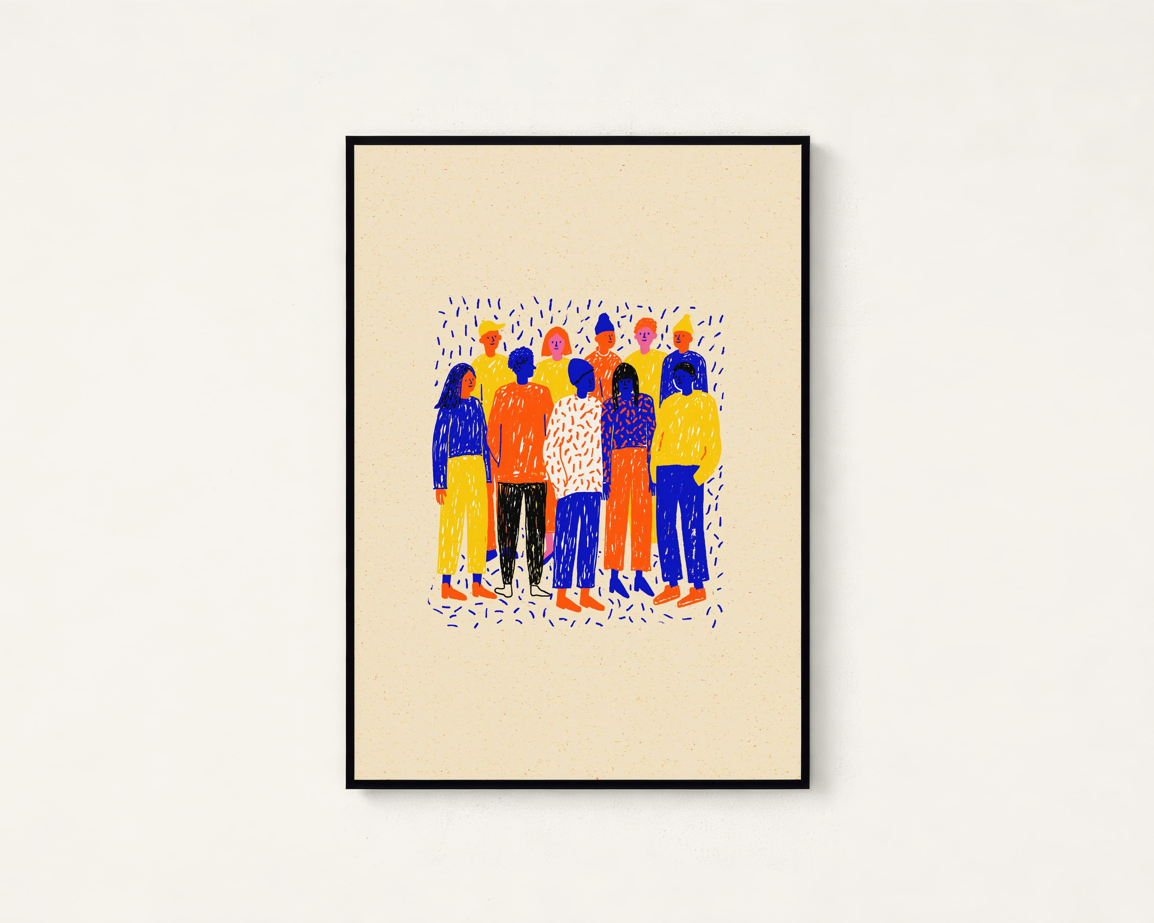 Colorful Diverse Group Portrait Print