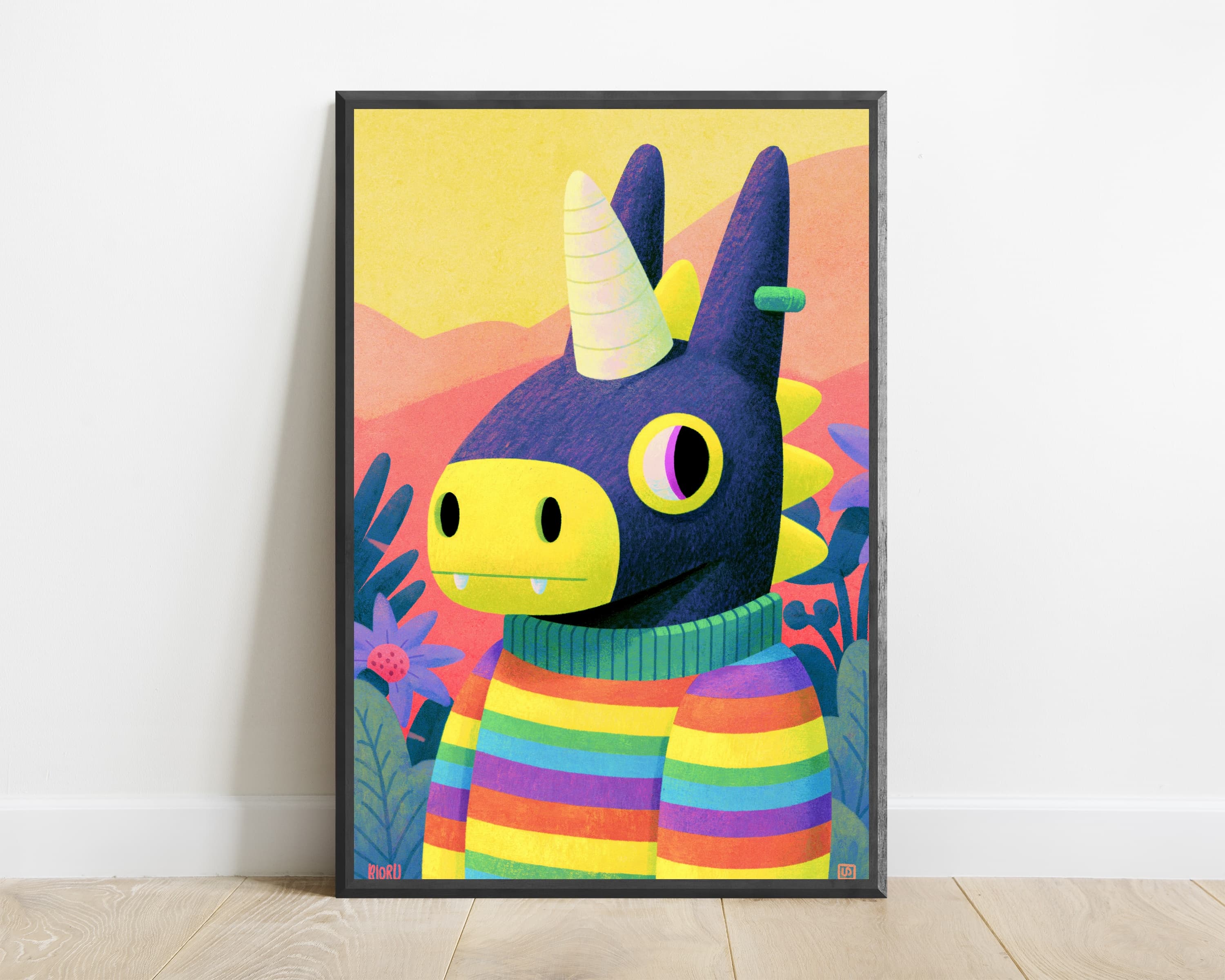 Colorful Monster Character Pop Art Print