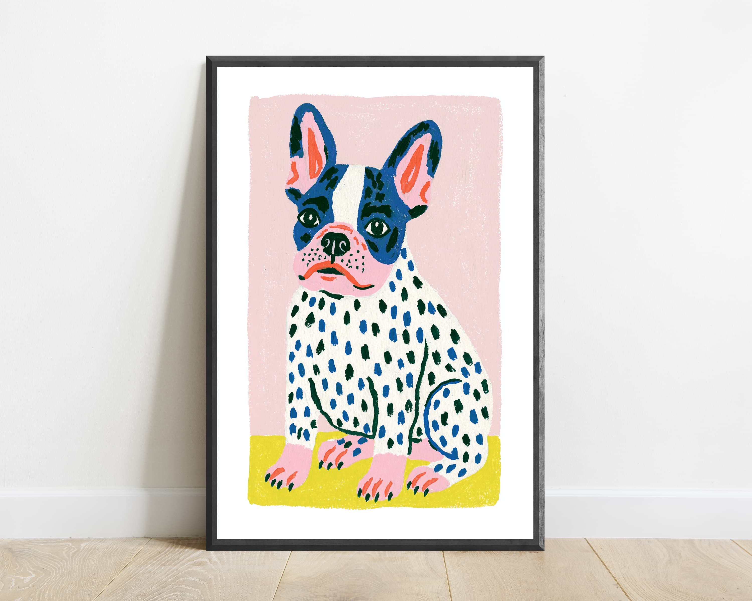Colourful French Bulldog Pop Art Print