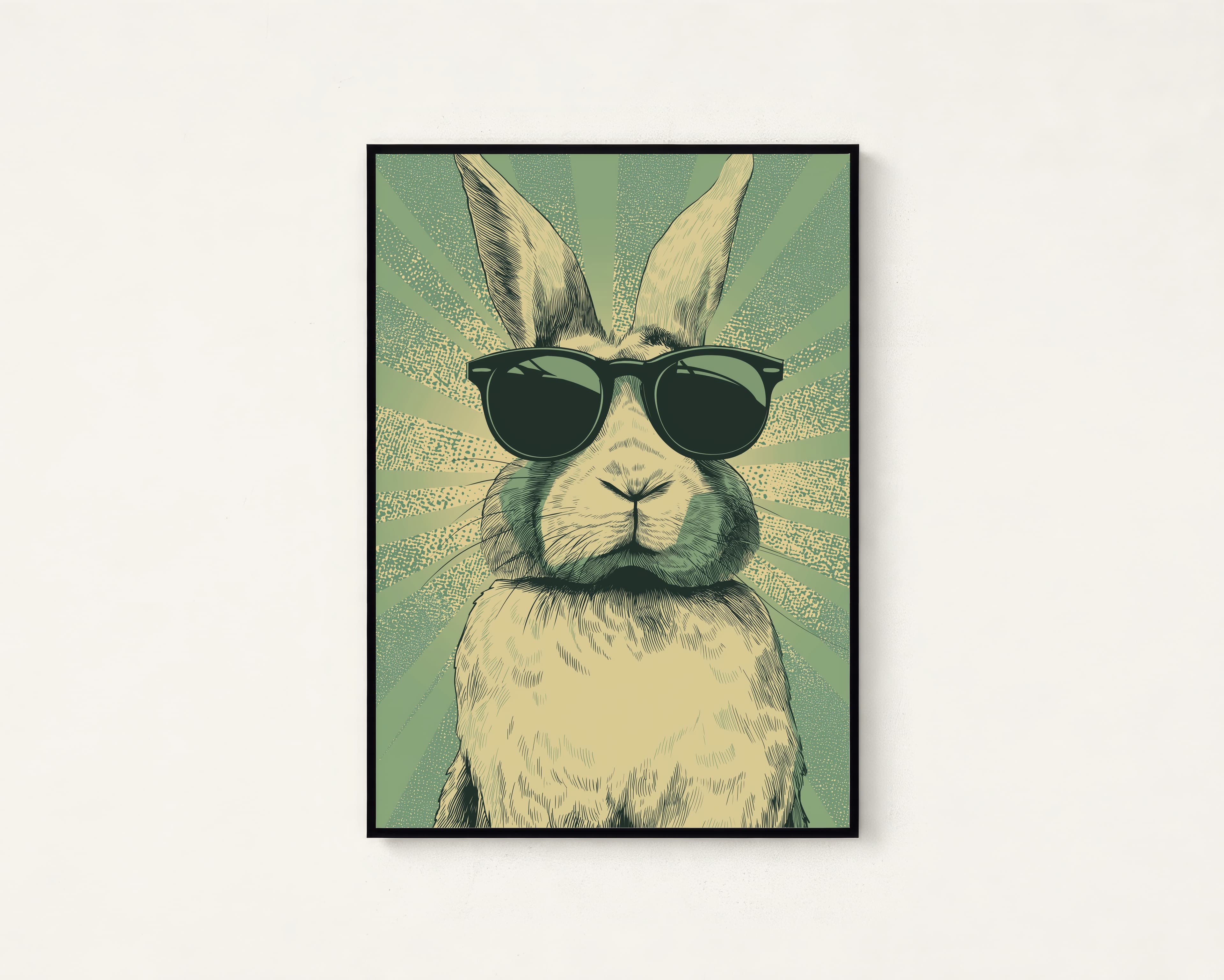 Cool Bunny Sunglasses Art Print
