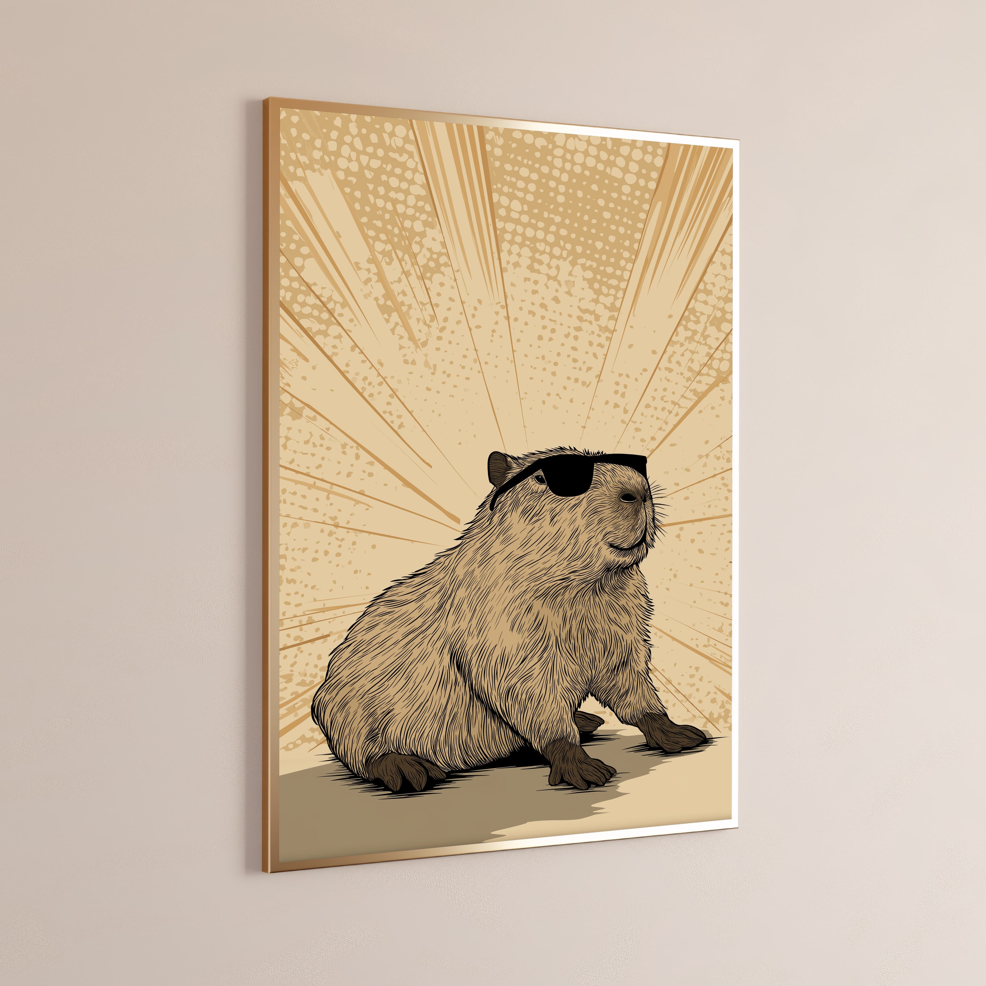 Cool Capybara Sunglasses Print