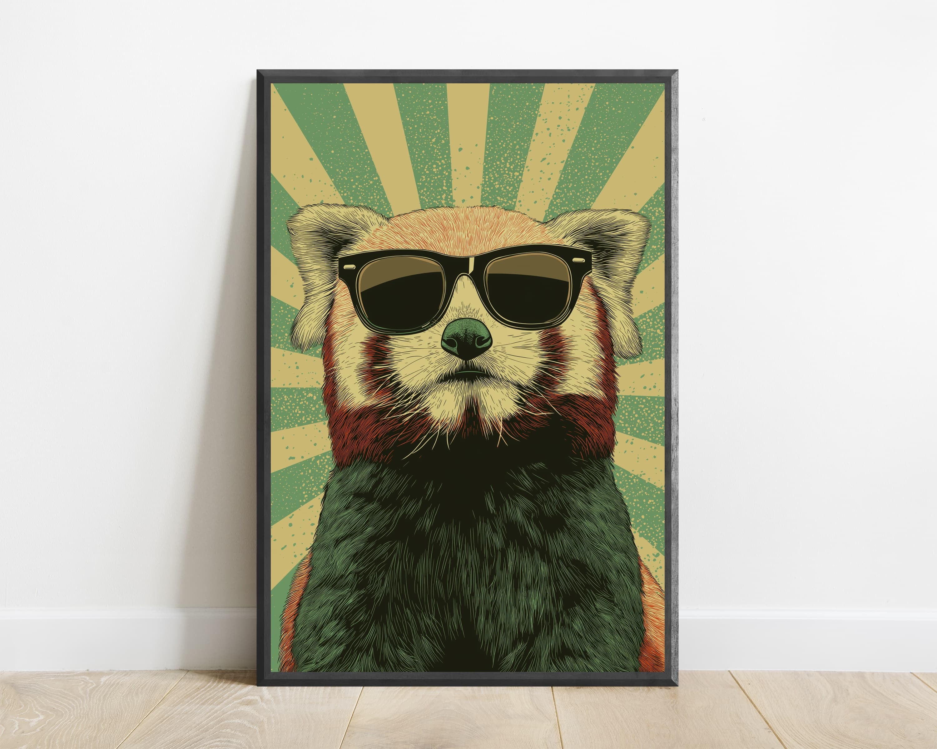 Cool Cat Sunglasses Pop Art Print — view 1