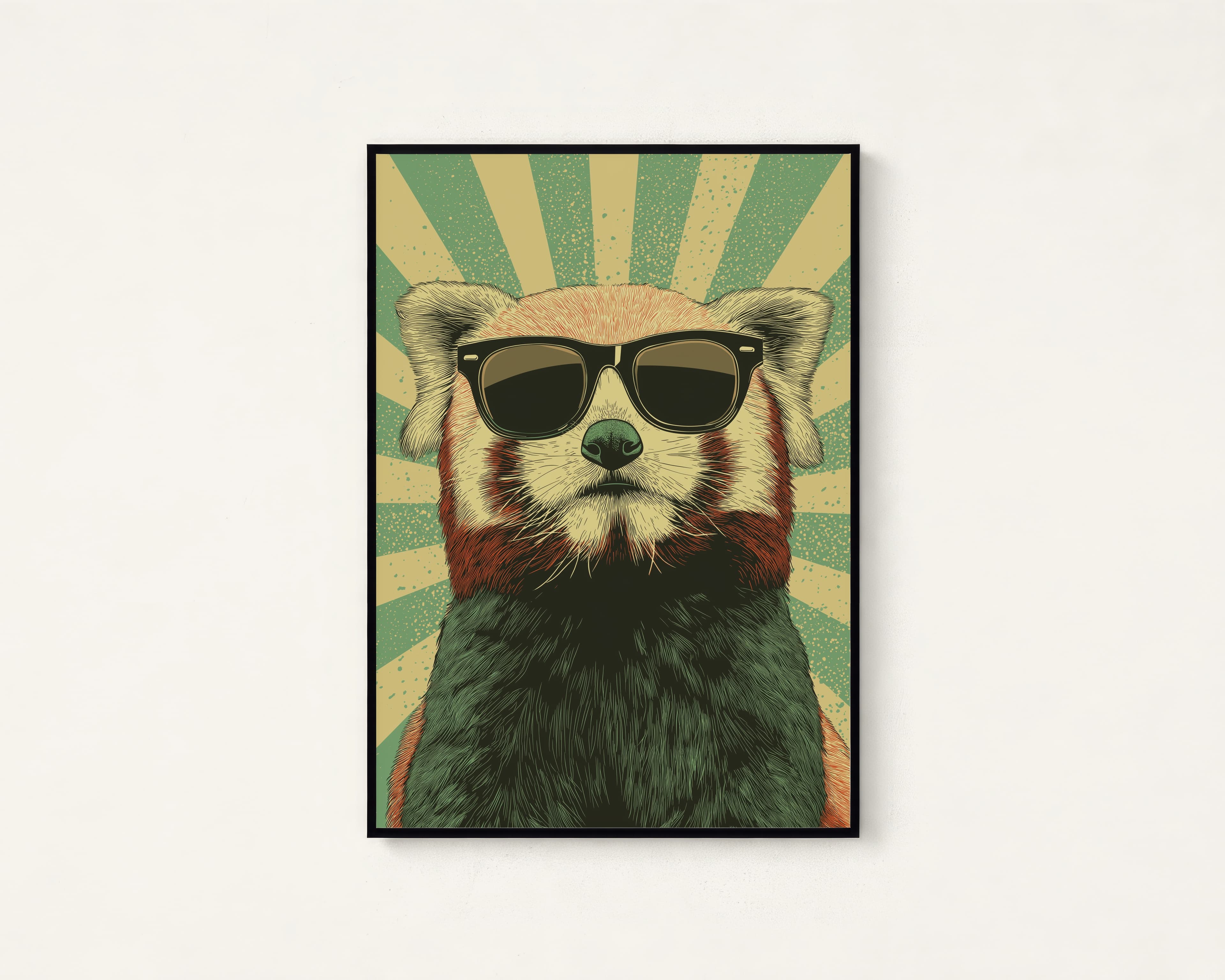 Cool Red Panda Sunglasses Print