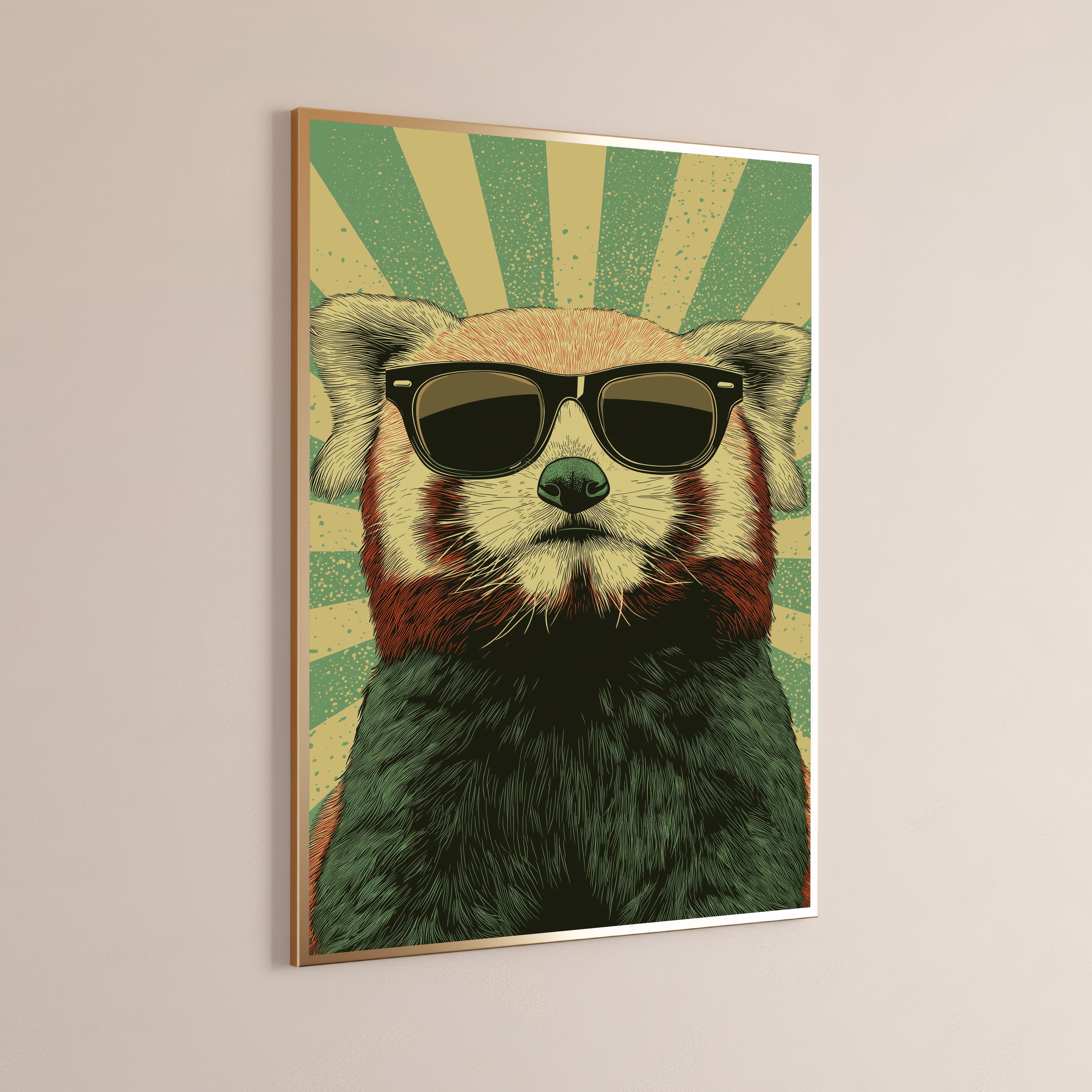 Cool Red Panda Sunglasses Print