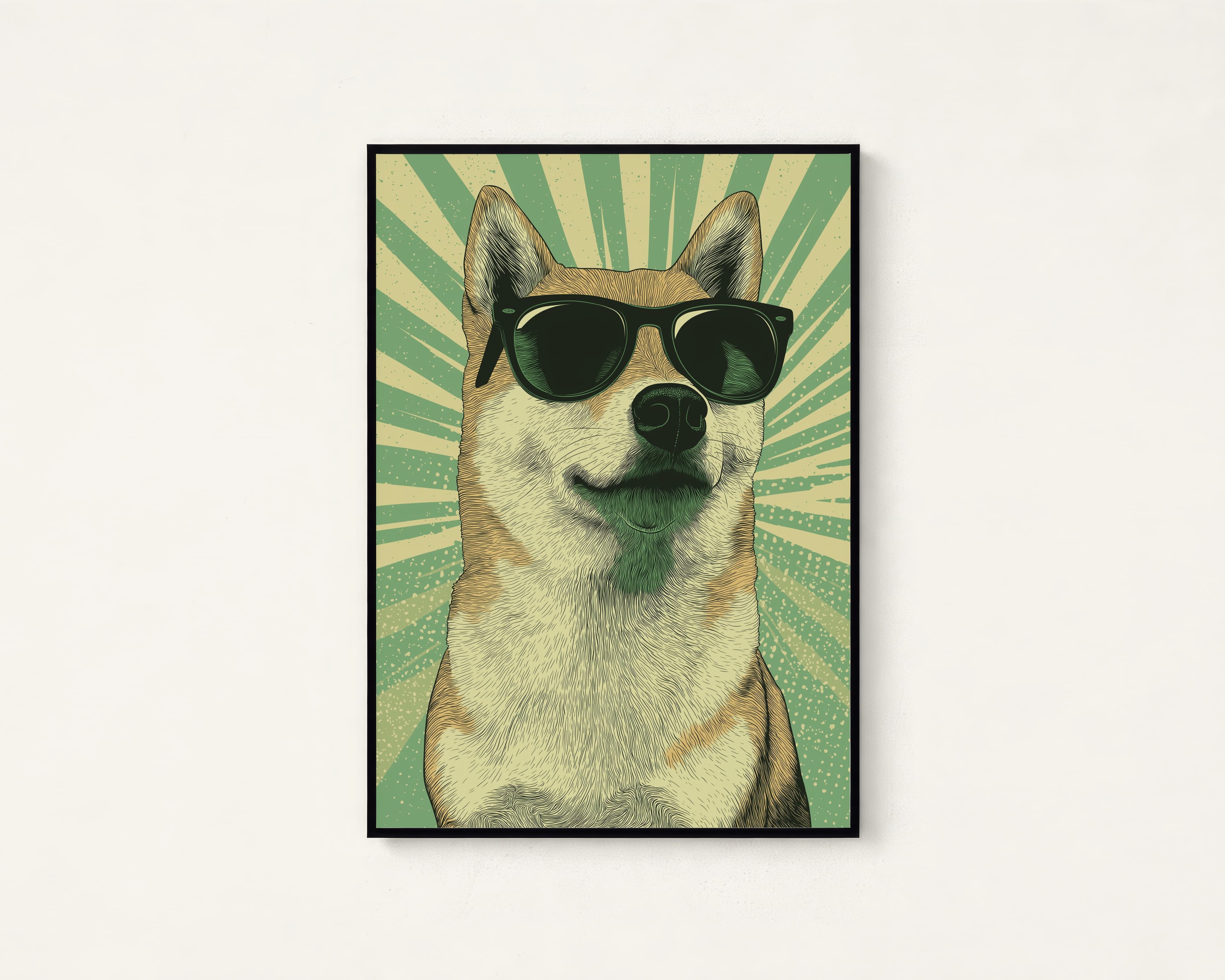 Cool Dog with Sunglasses Print