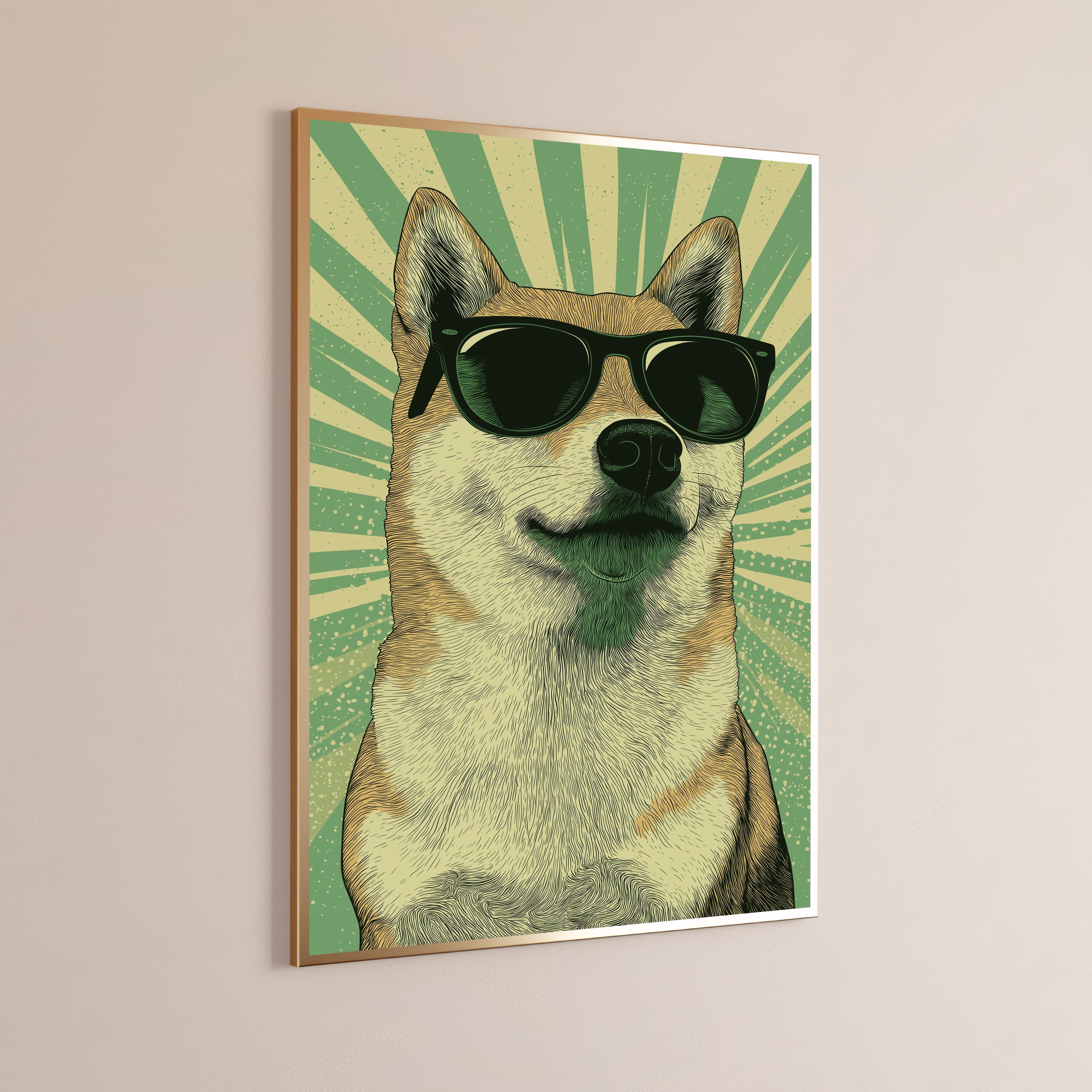 Cool Dog with Sunglasses Print