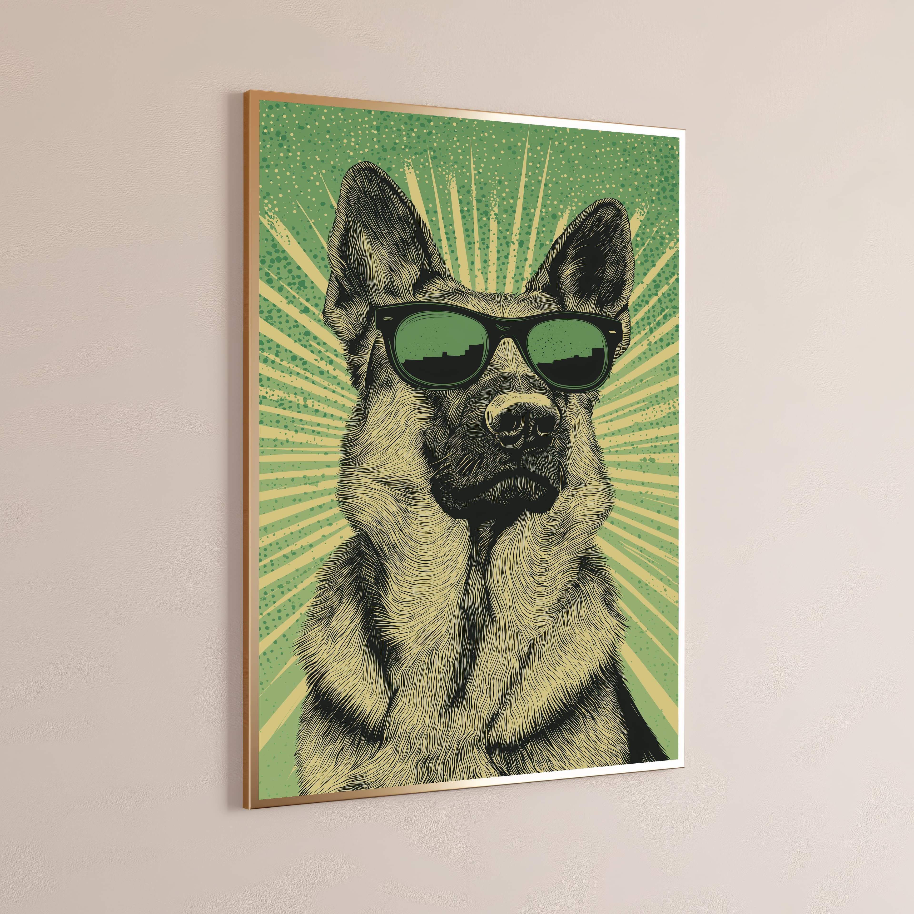 Cool German Shepherd Sunglasses Print