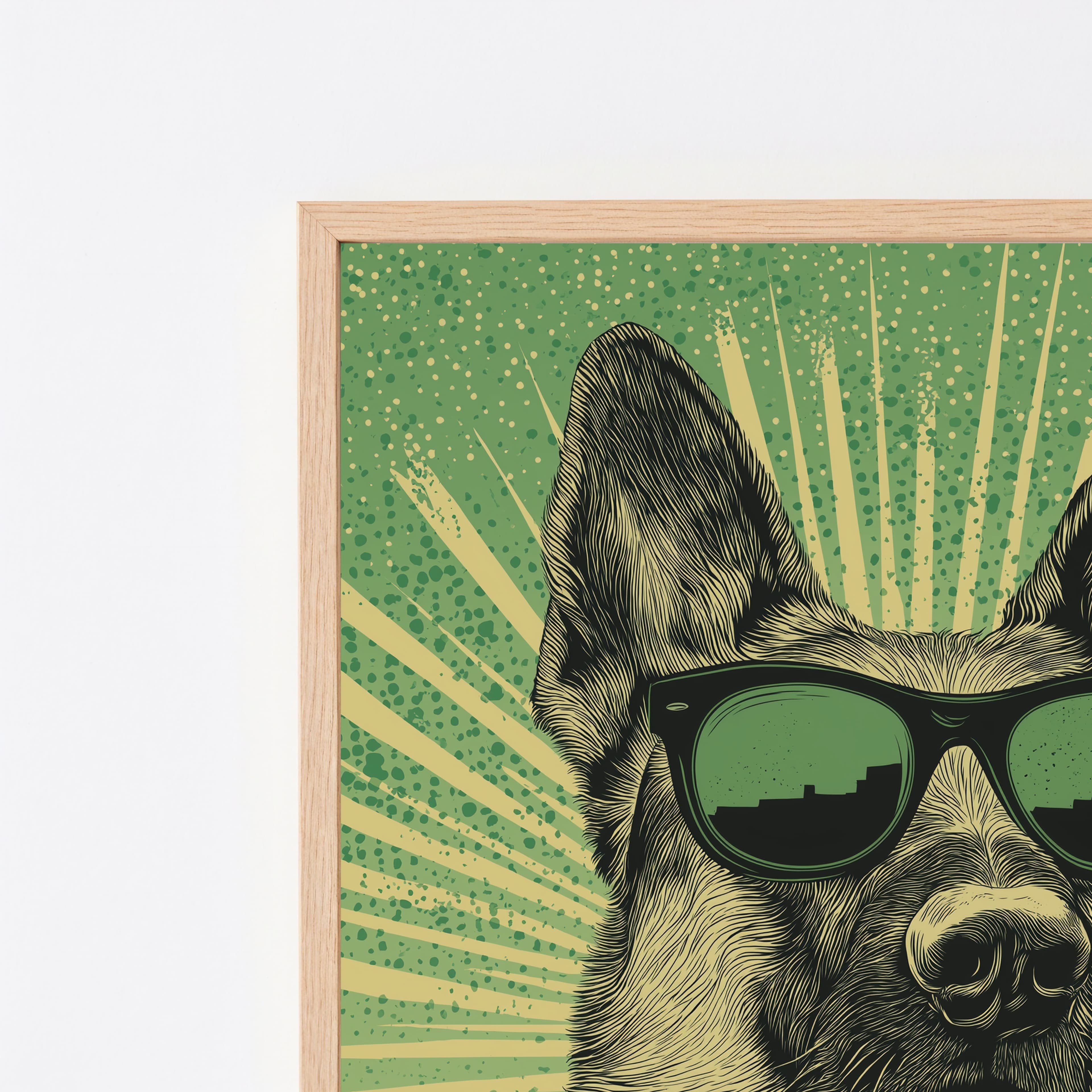 Cool German Shepherd Sunglasses Print