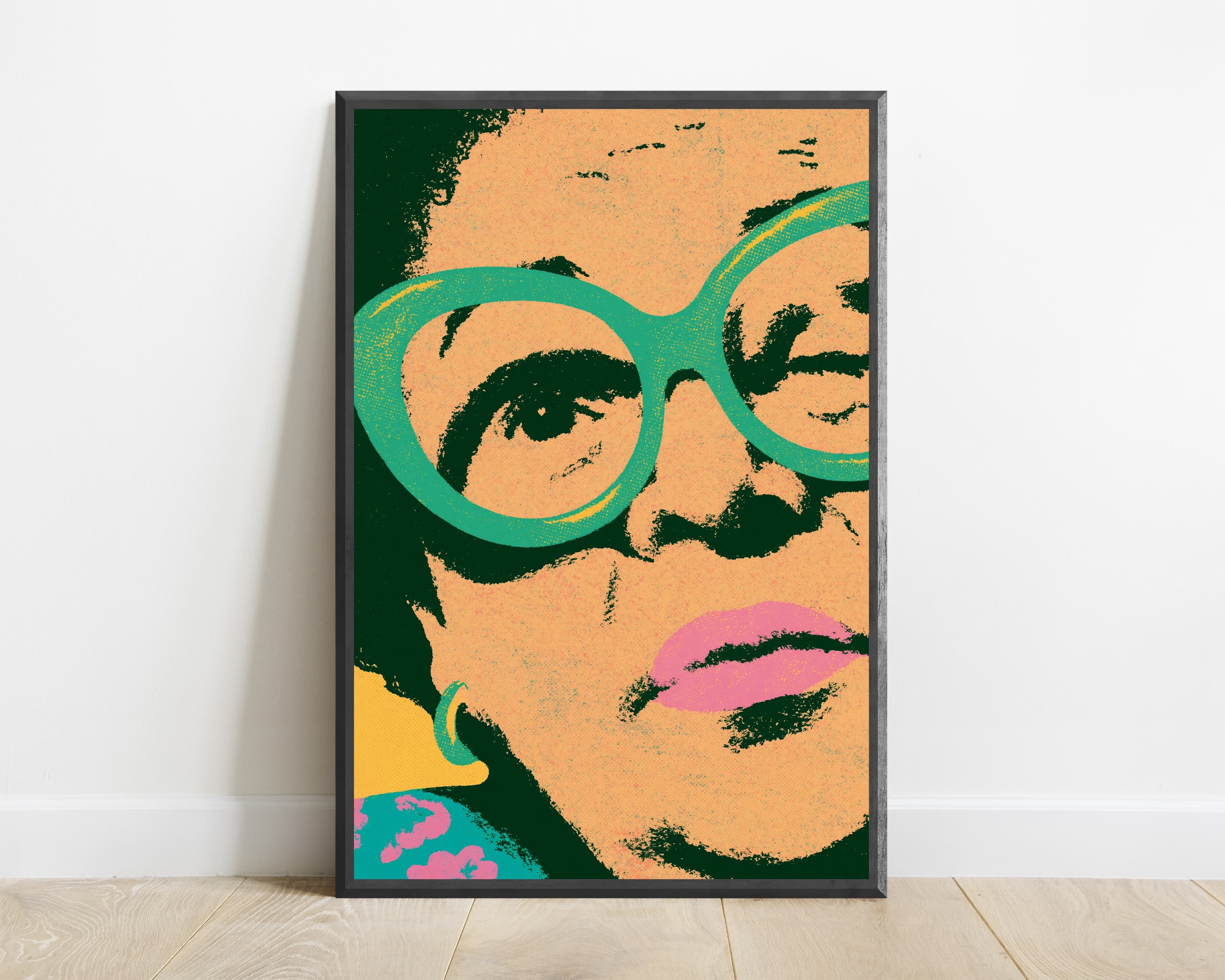 Retro Woman Glasses Pop Art Print — view 1