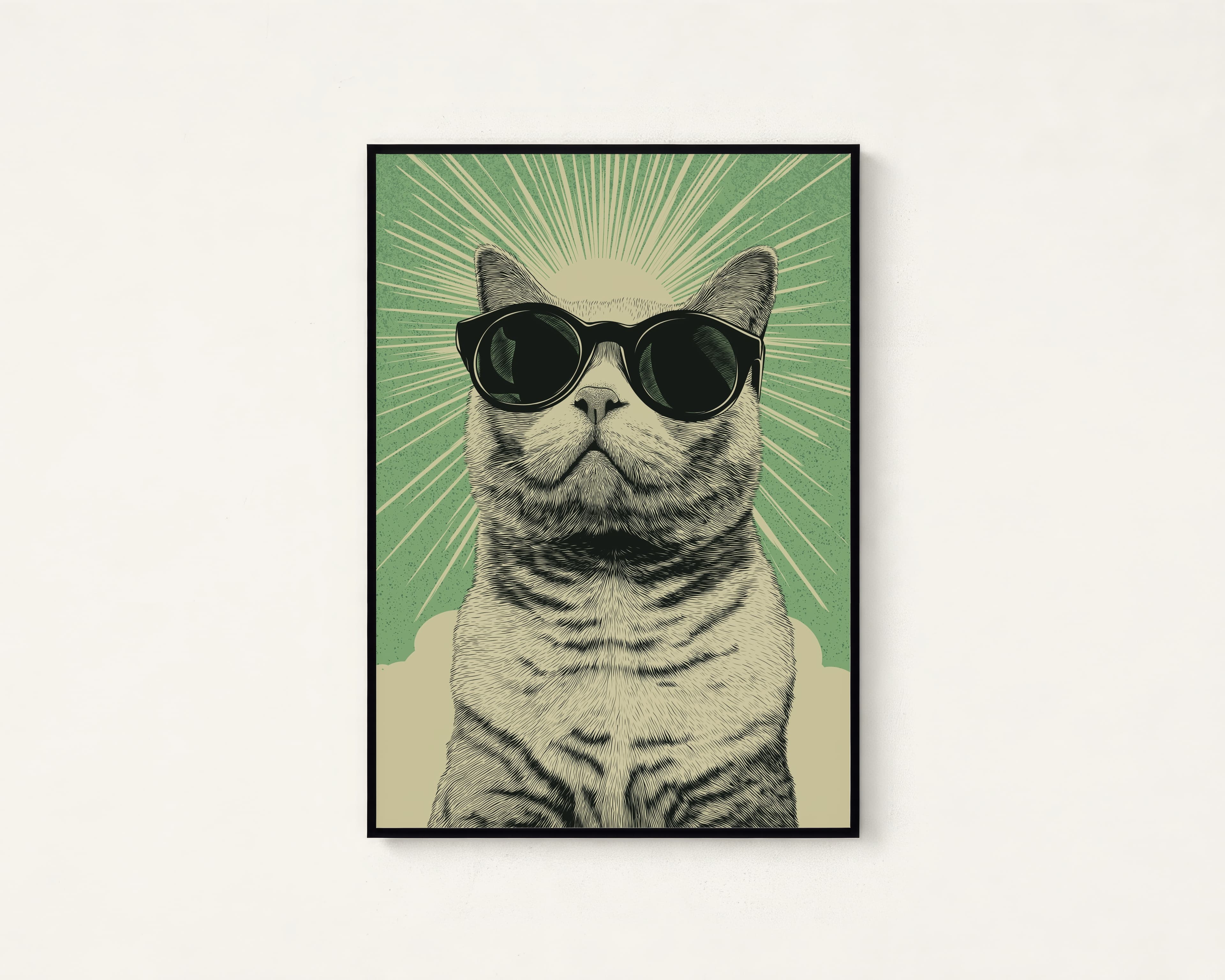 Cool Lucky Cat Sunglasses Print