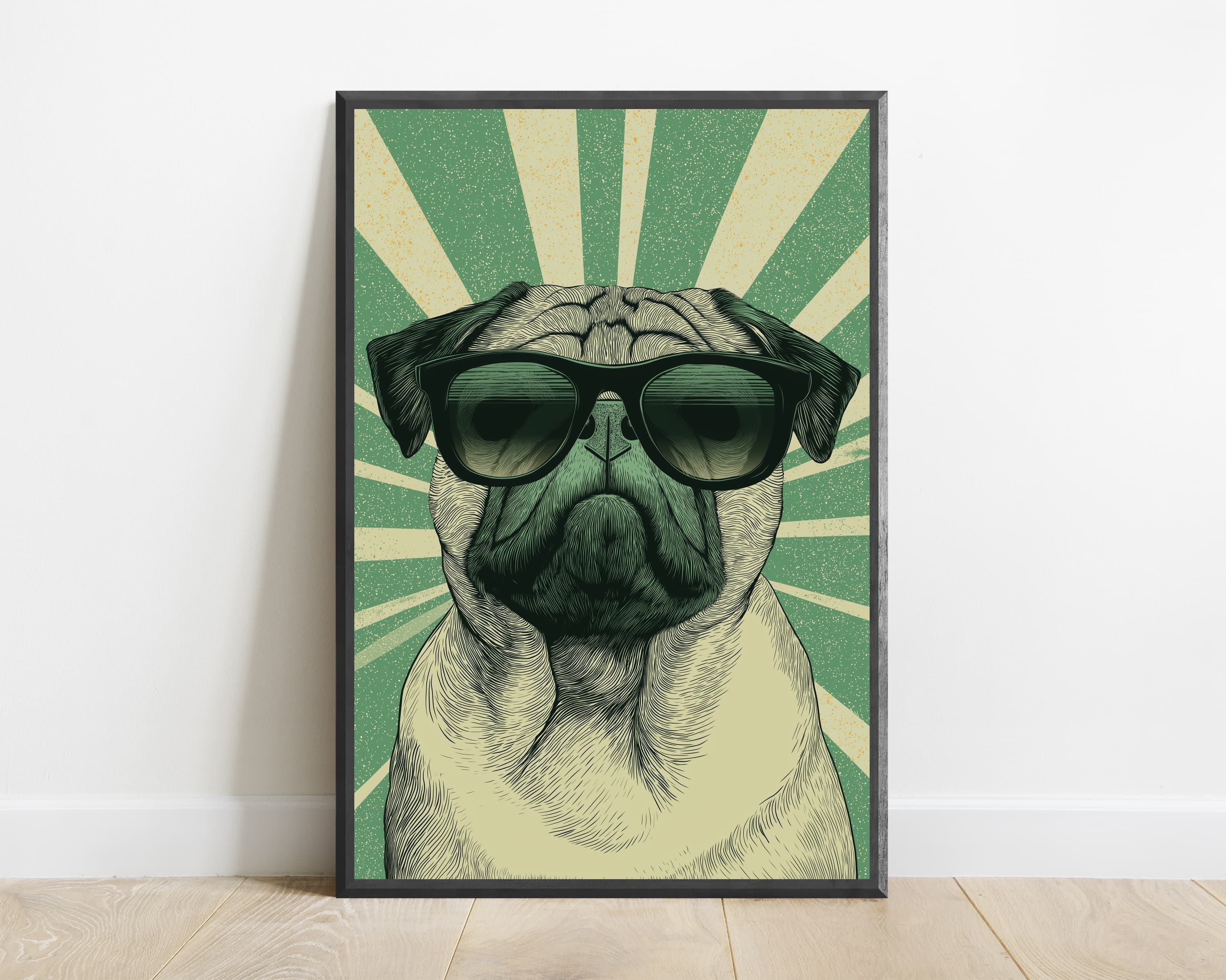 Cool Pug Sunglasses Print