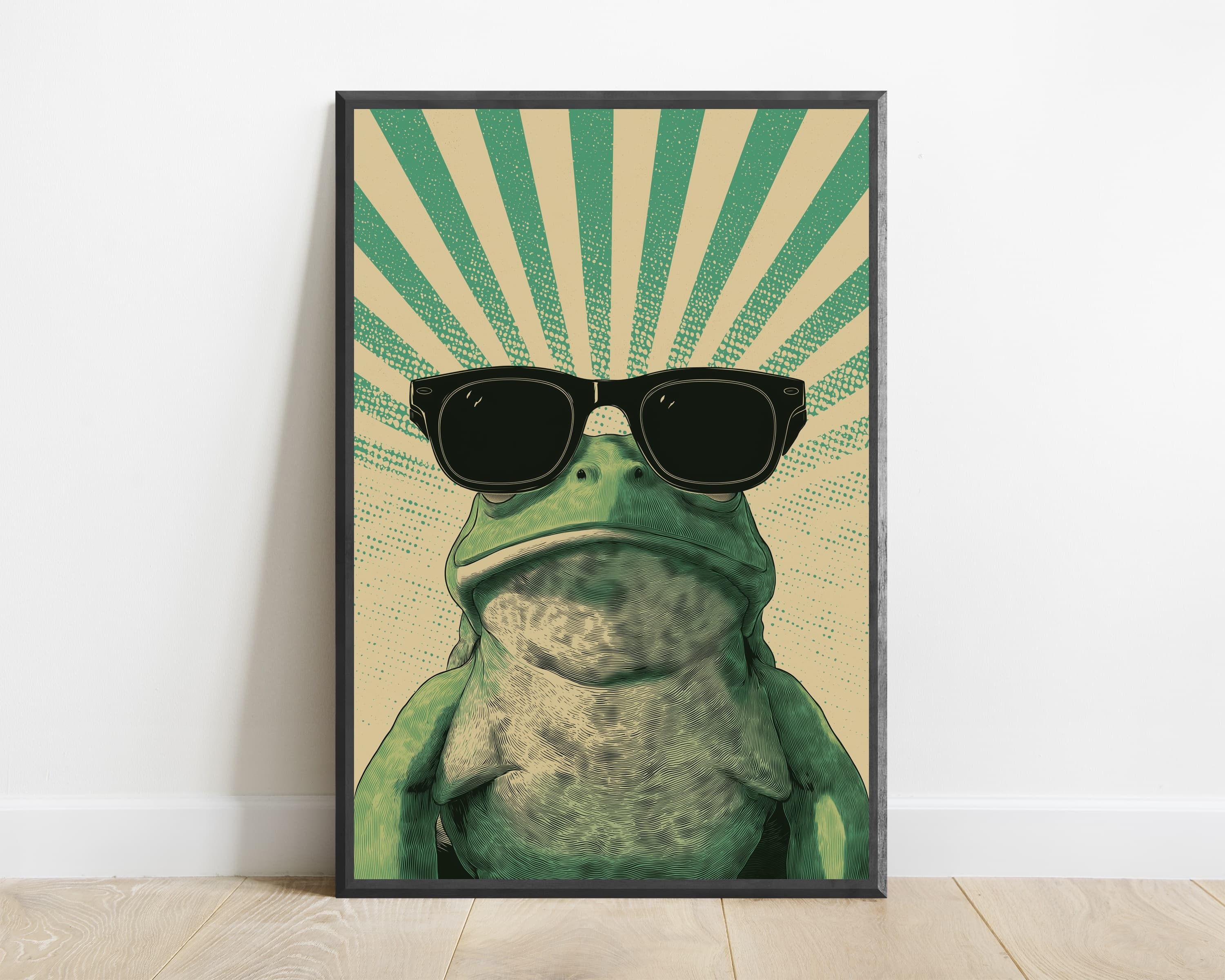 Cool Toad Sunglasses Pop Art Print — view 1