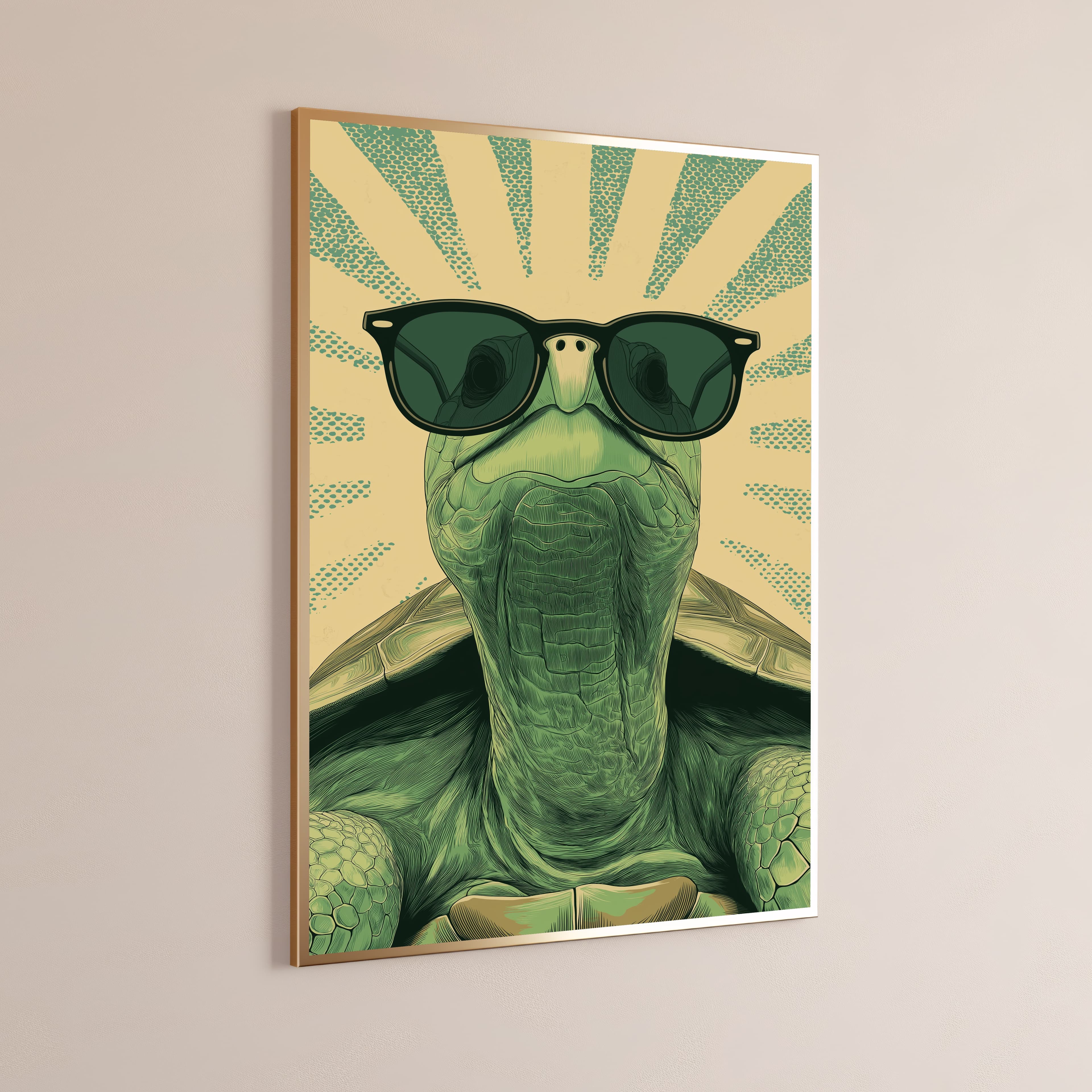 Cool Turtle Portrait Print
