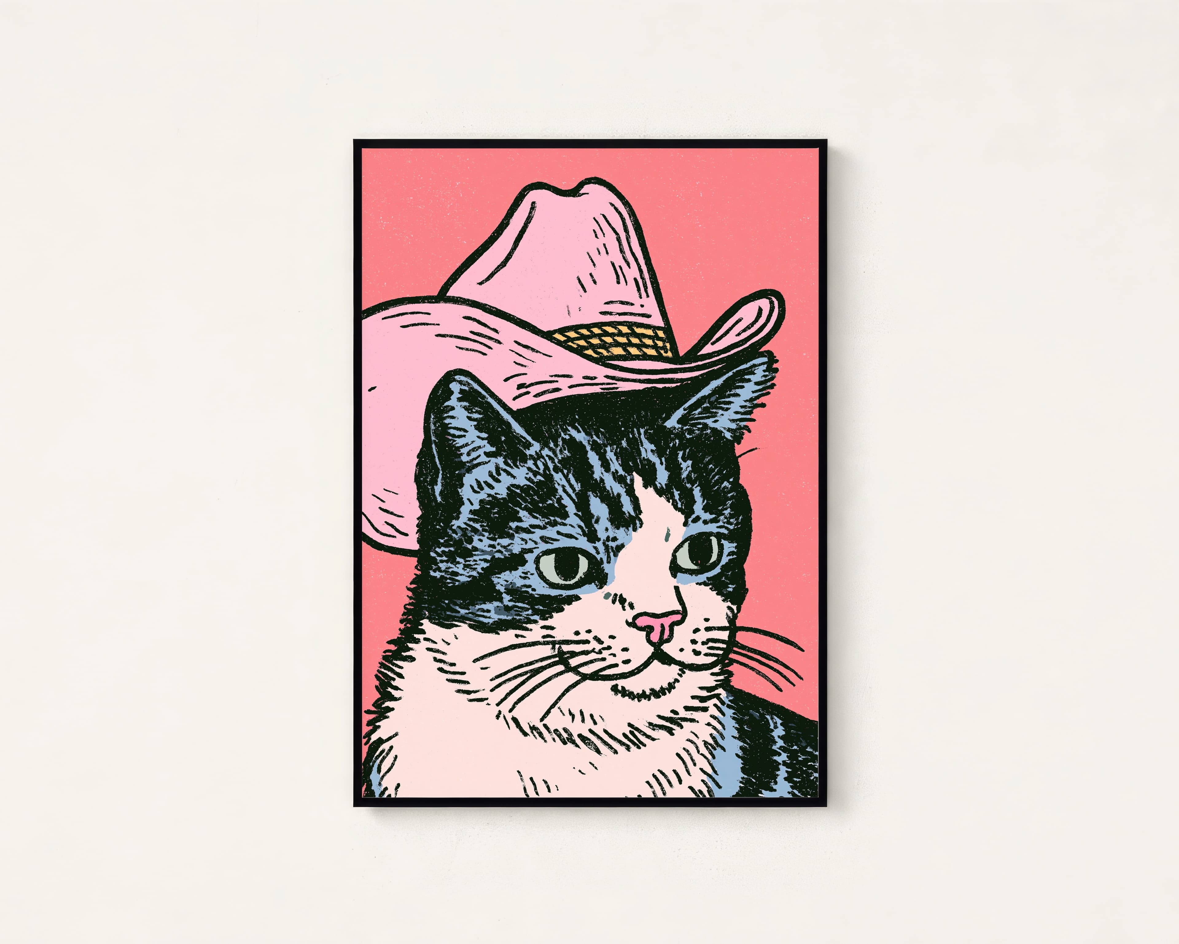 Cowboy Cat Pop Art Print