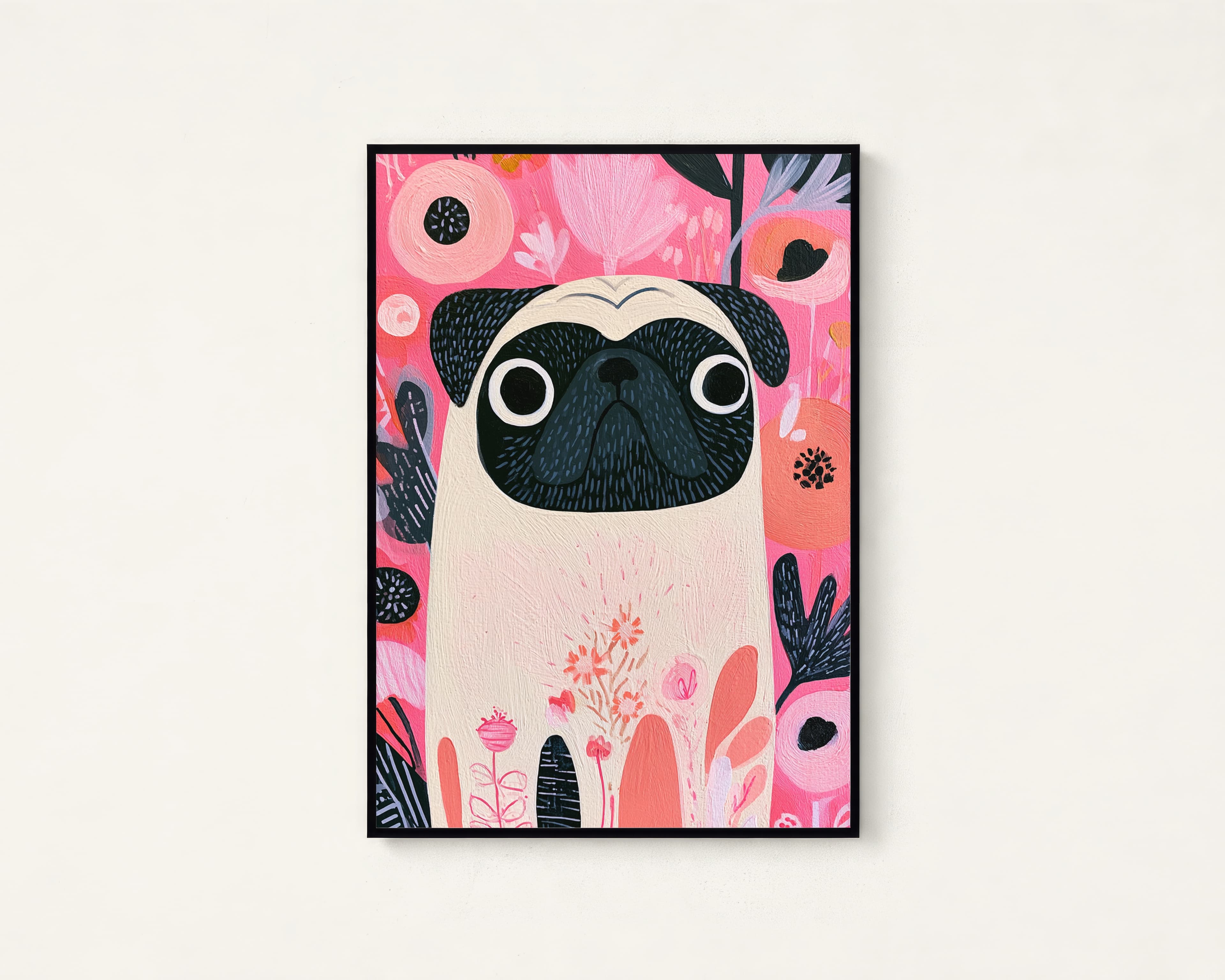 Cute Pug Pop Art Print