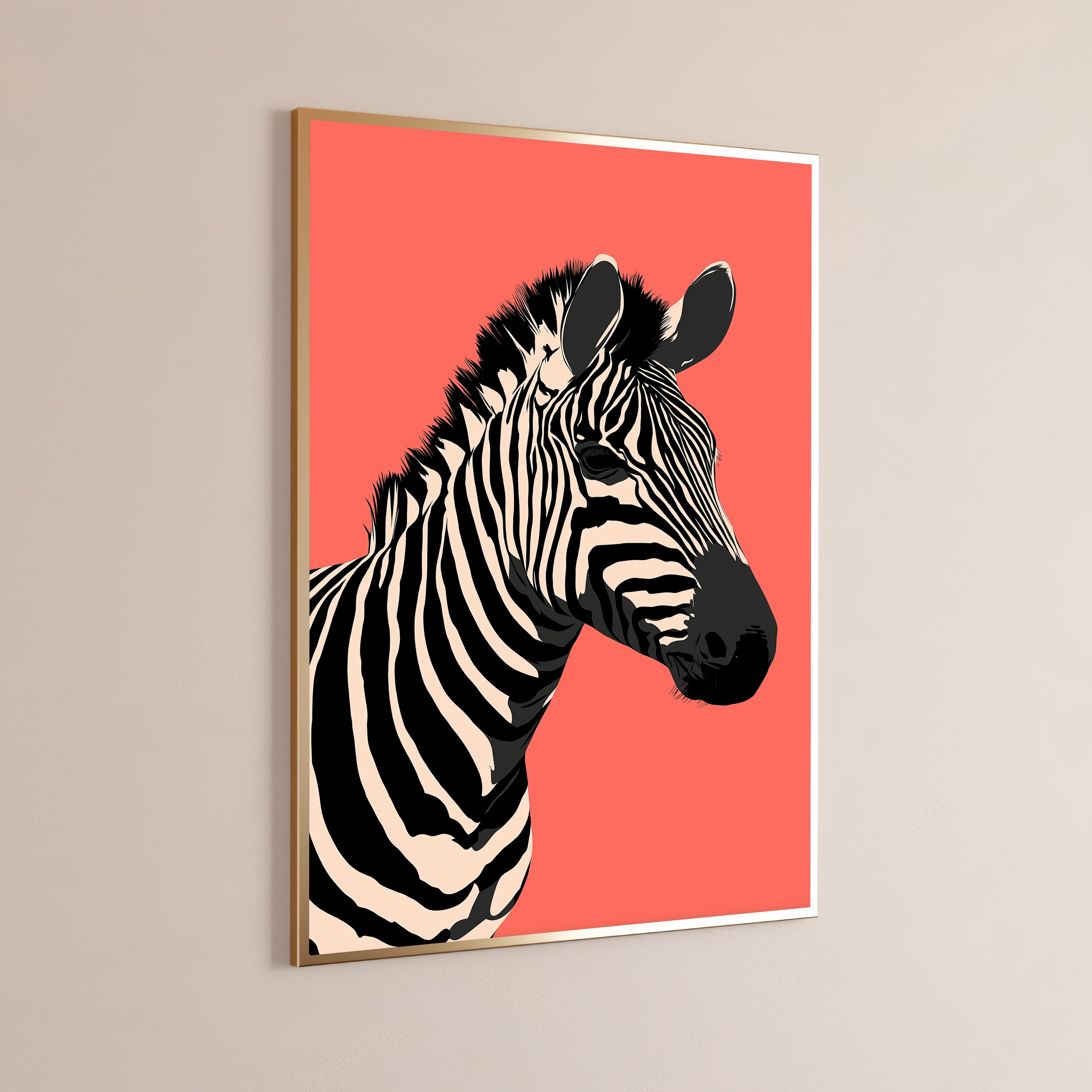 Zebra Minimalist Art Print