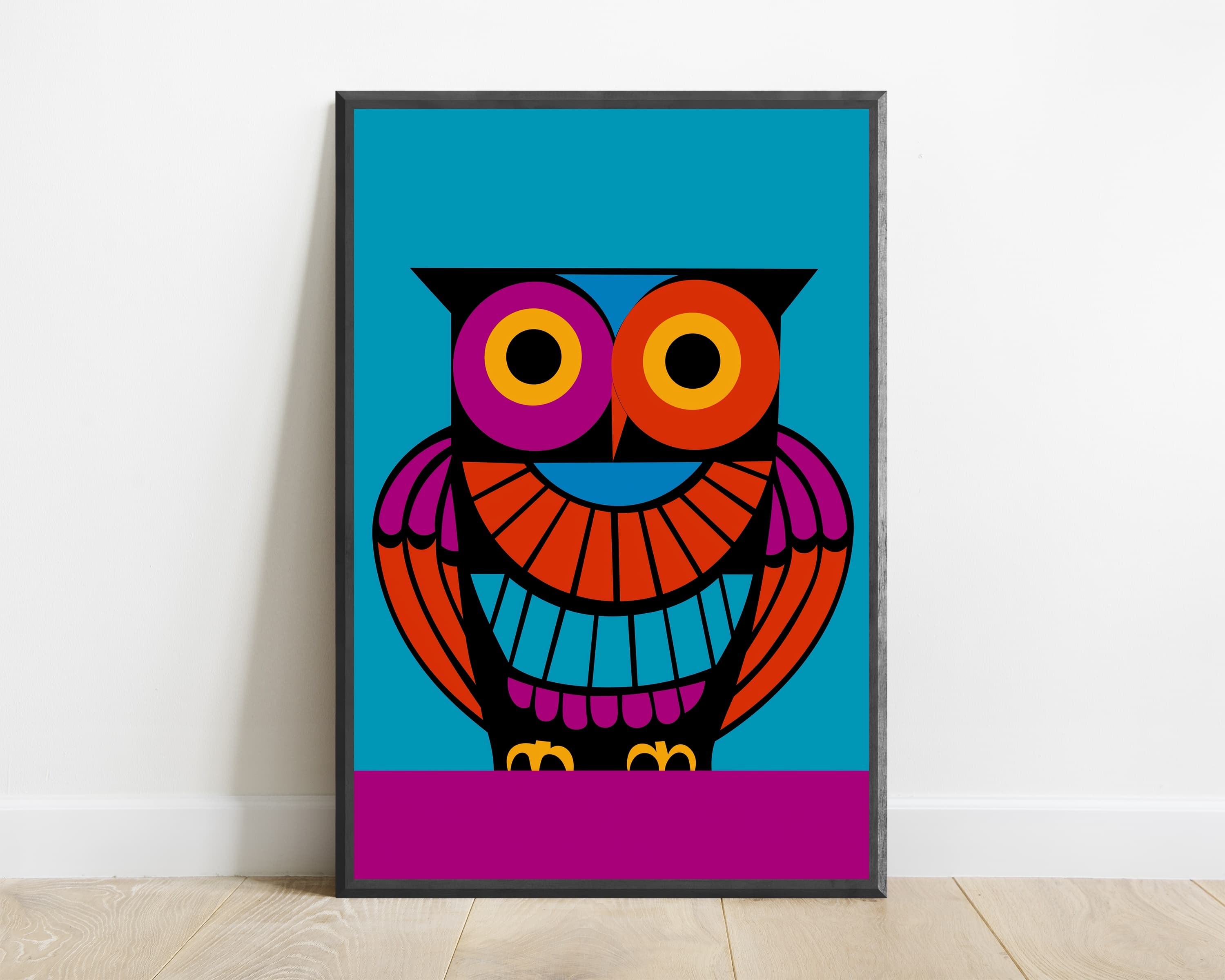 Smiling Owl Pop Art Print