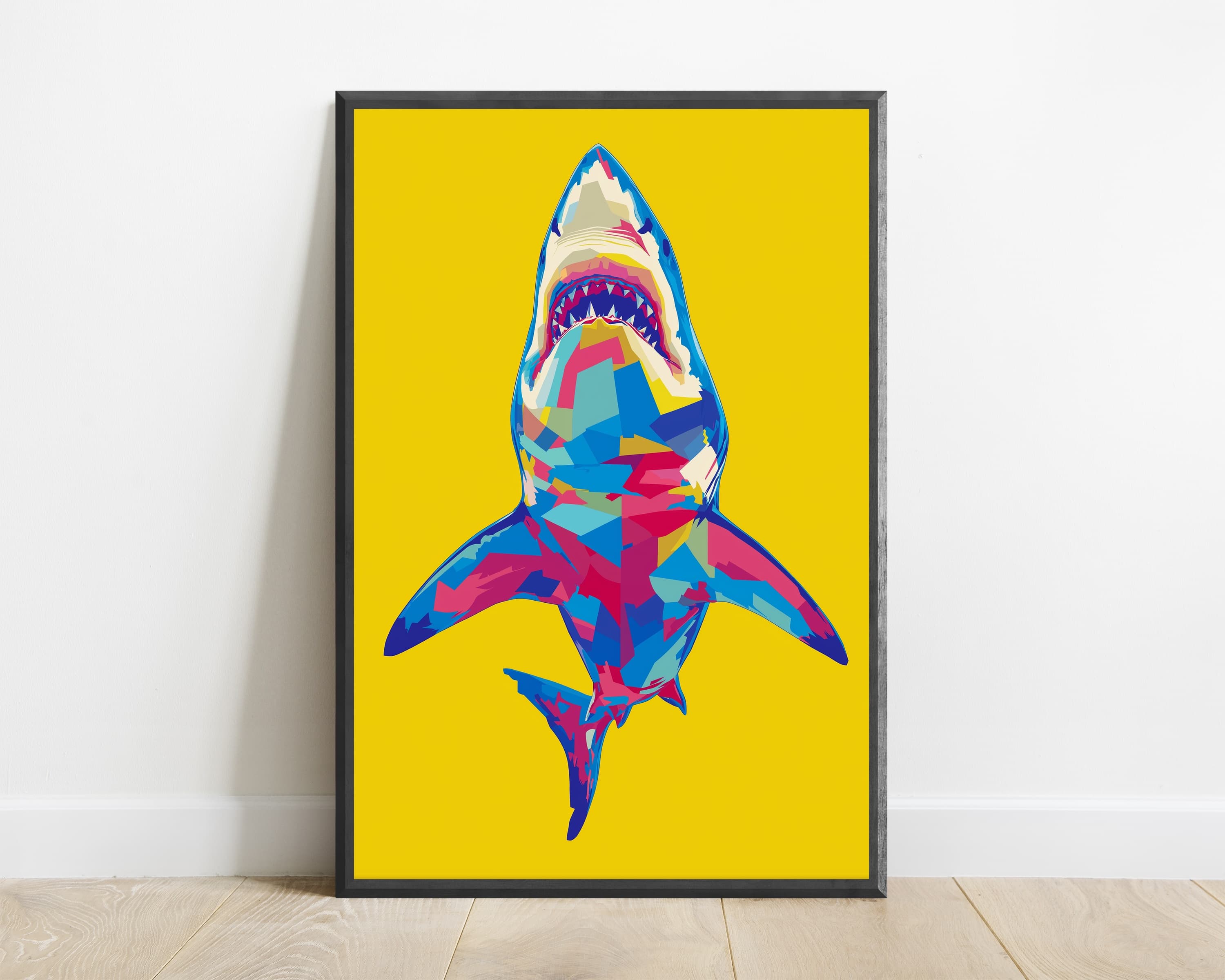 Colourful Shark Pop Art Print