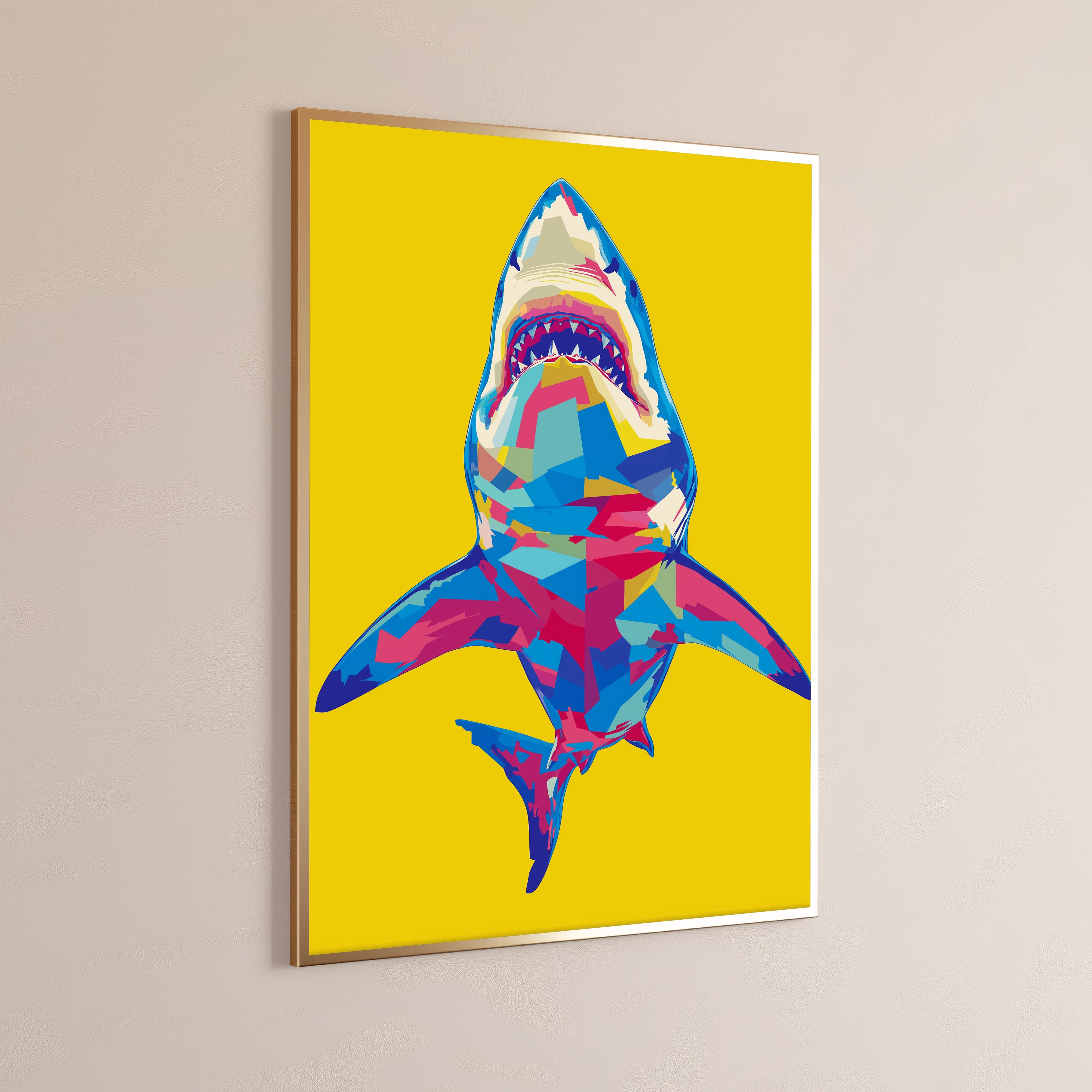 Colourful Shark Pop Art Print