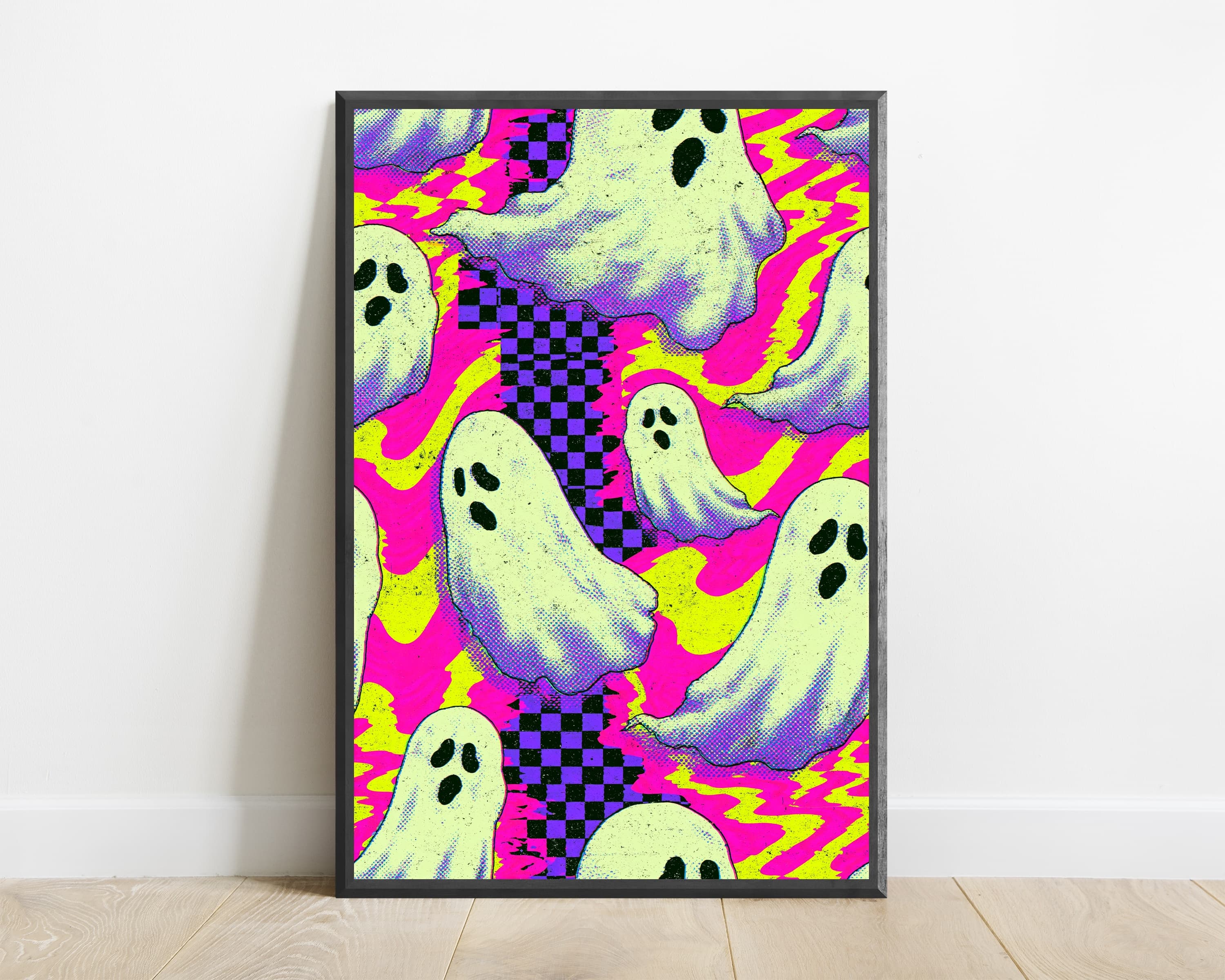 Neon Ghost Halftone Pop Art — view 1