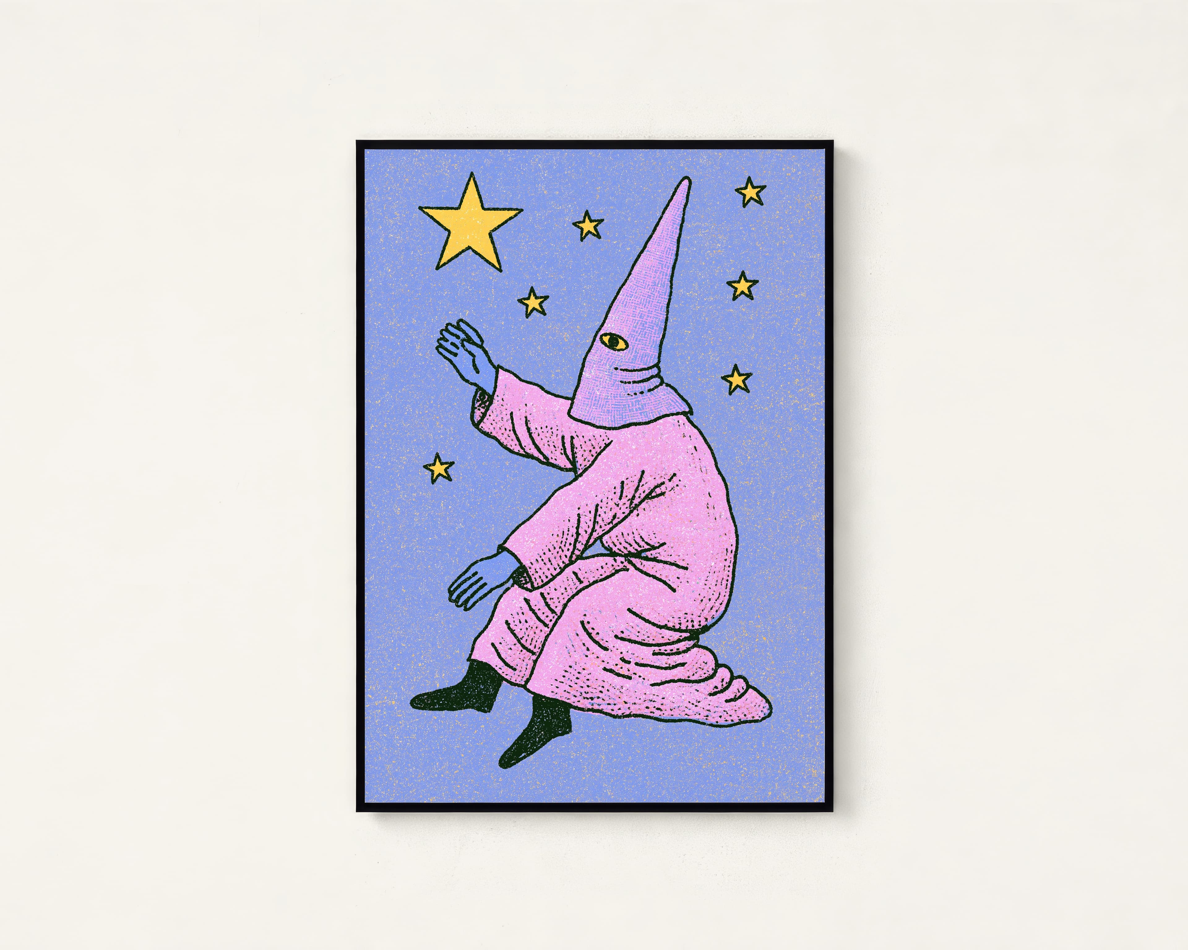 Pink Wizard Magical Spell Pop Art Print