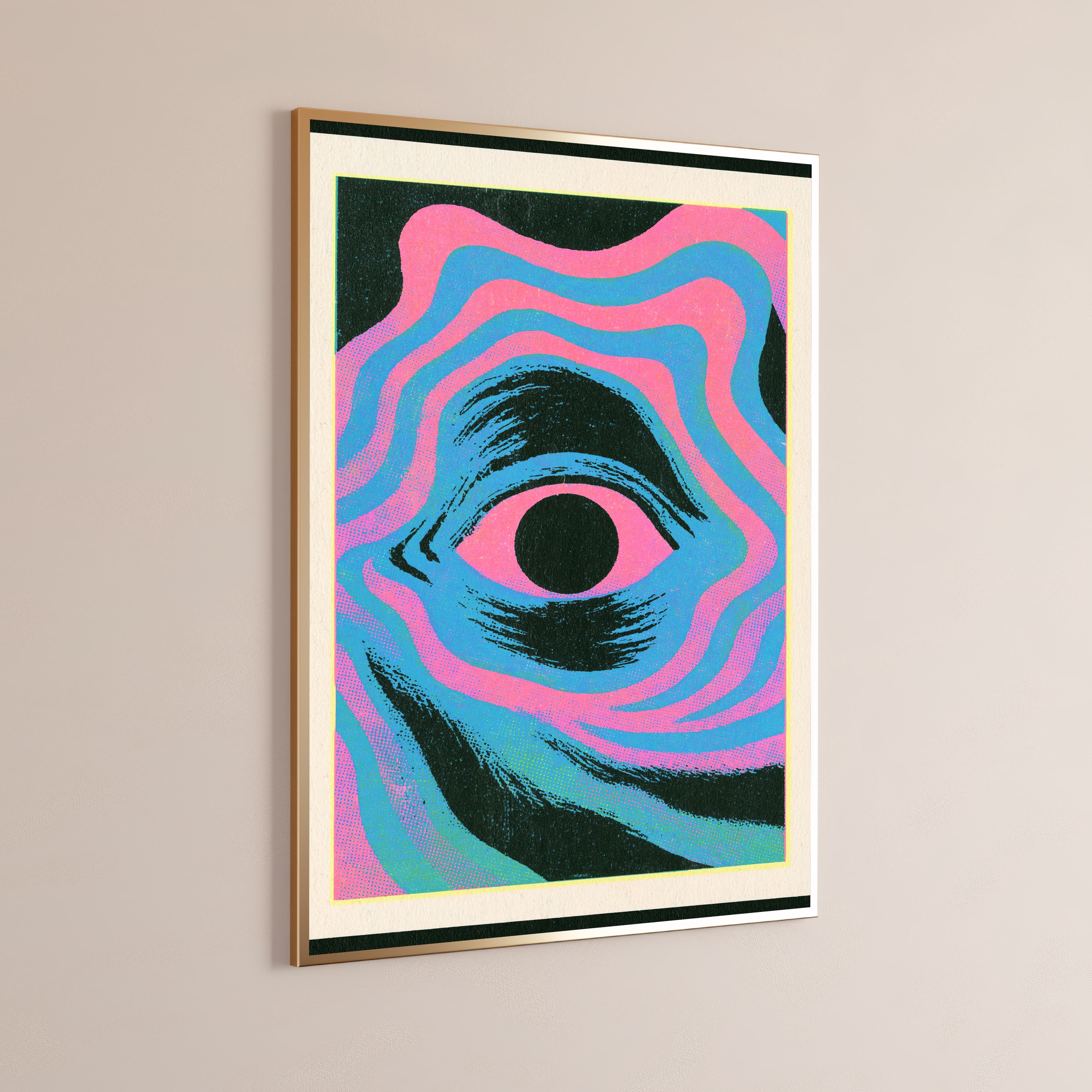 Psychedelic Eye Wave Pop Art Print