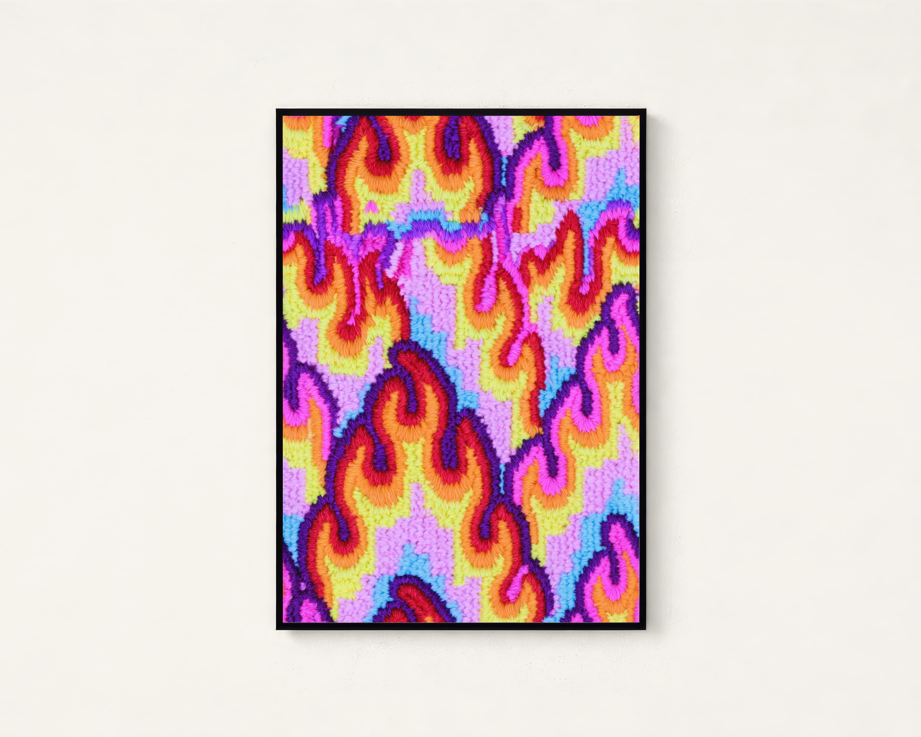 Rainbow Feather Texture Pop Art Print