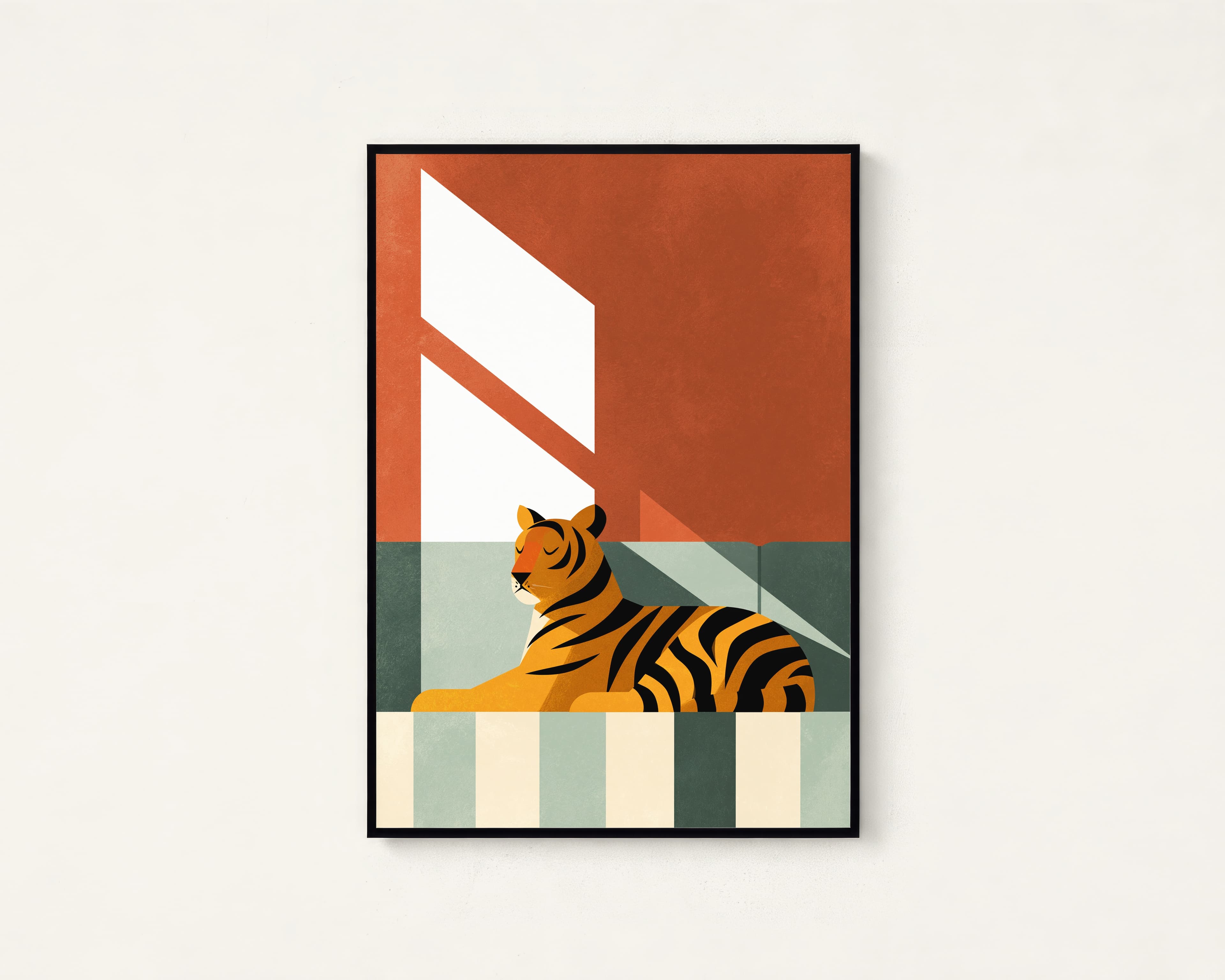 Resting Tiger Minimalist Art Print