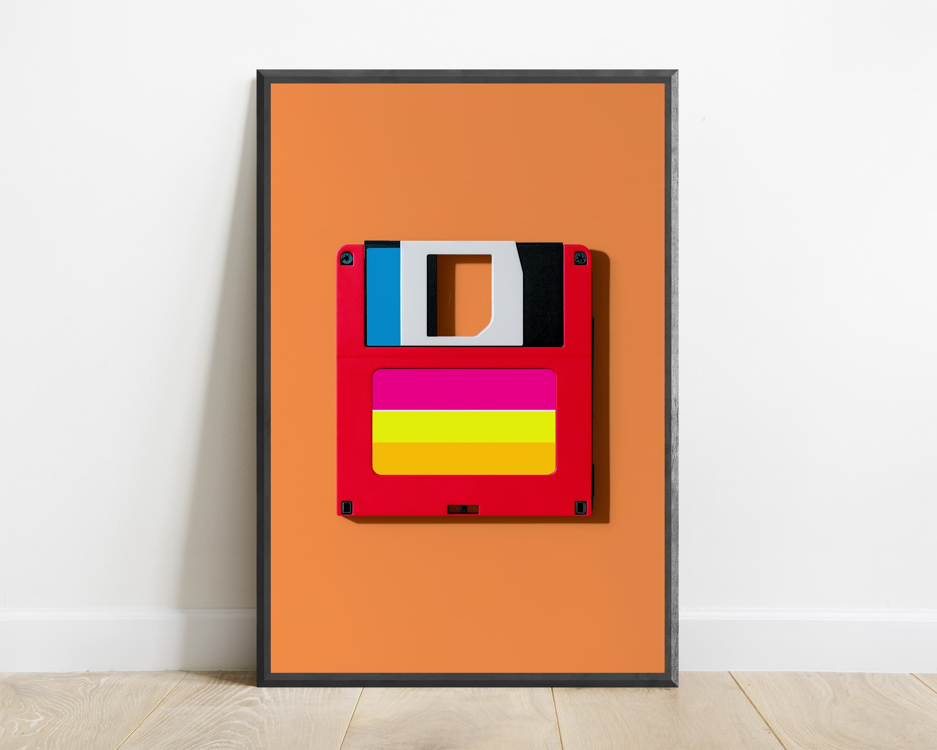 Retro Floppy Disk Pop Art Print — view 1
