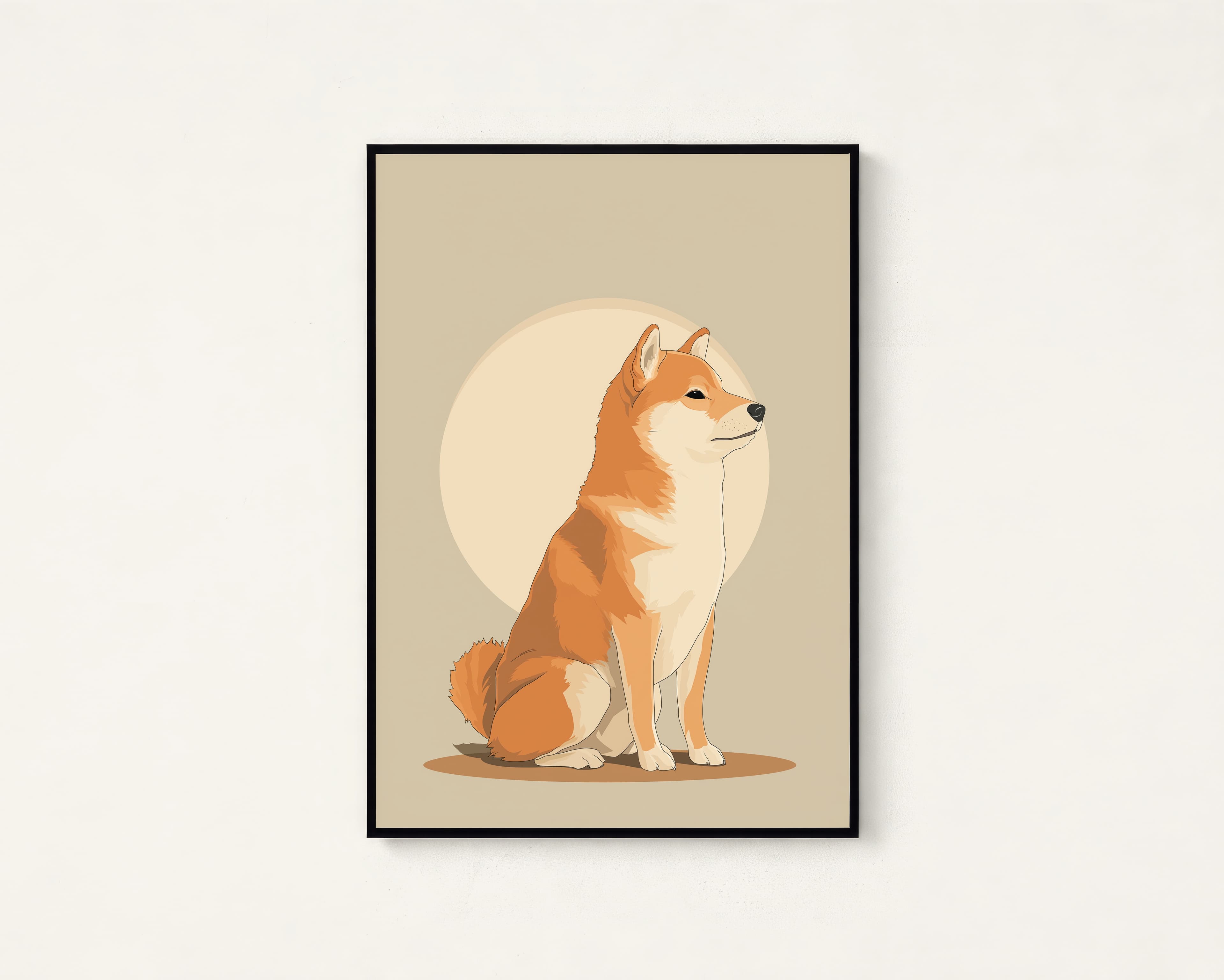 Sitting Corgi Portrait Print