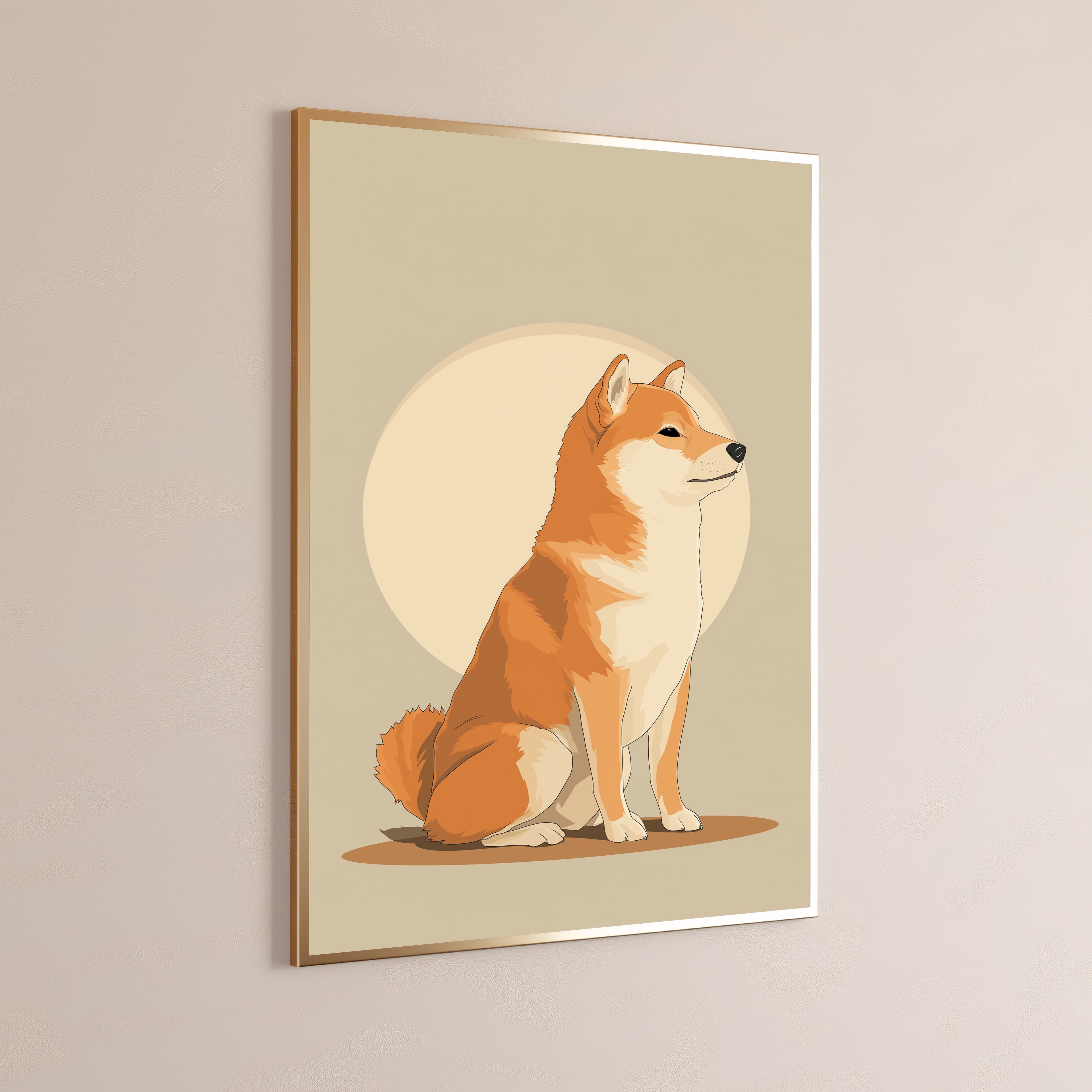 Sitting Corgi Portrait Print