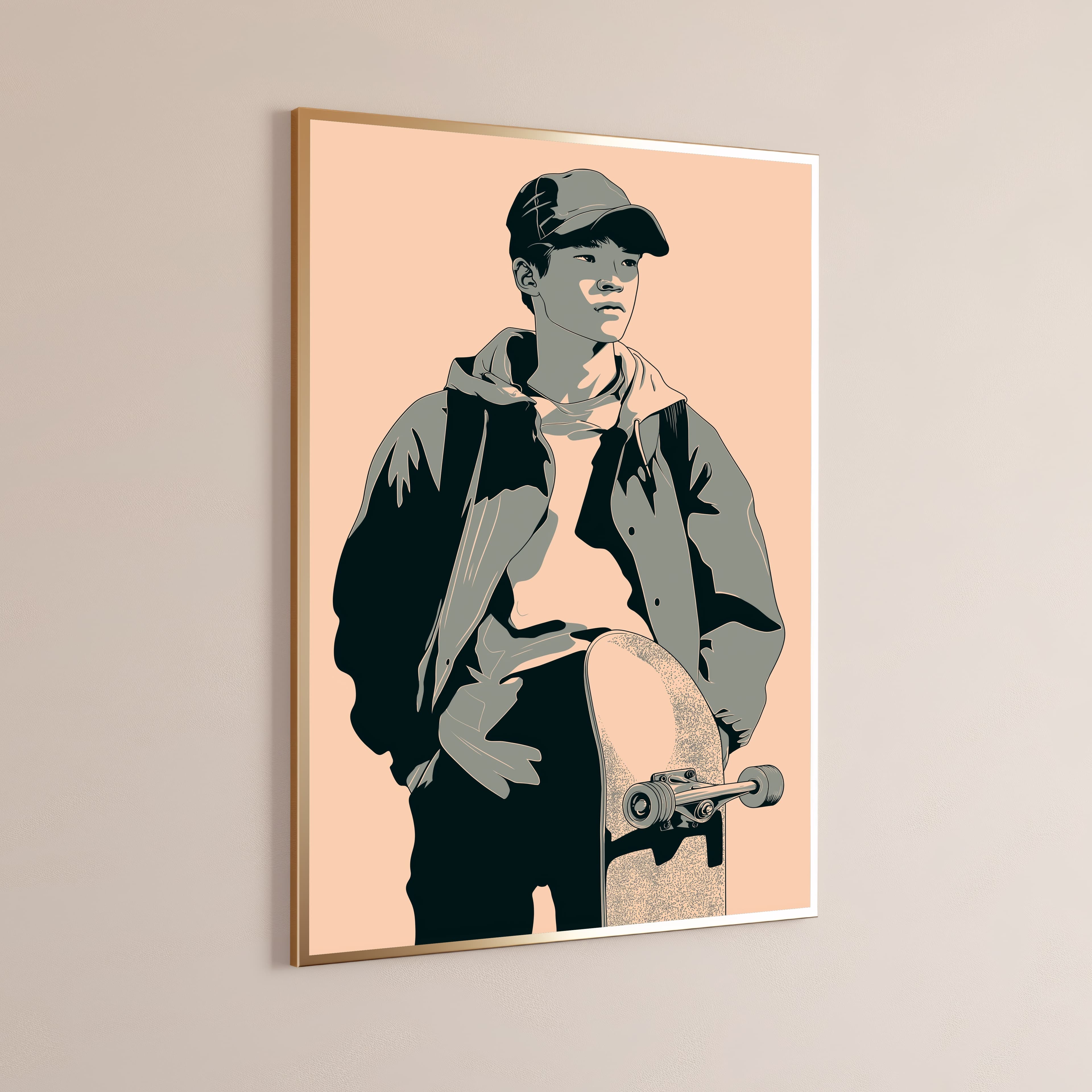 Skateboarder Portrait Print