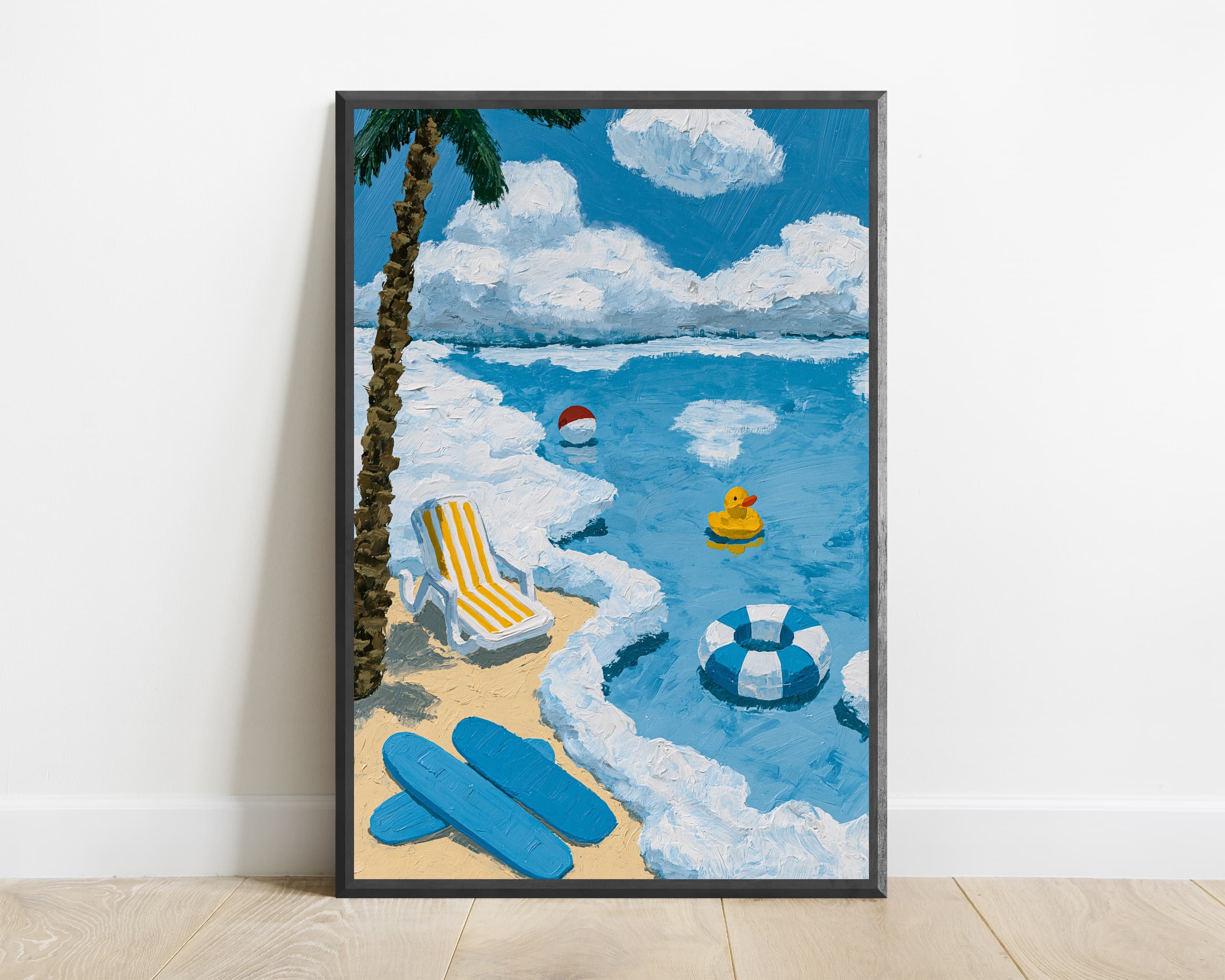 Tropical Beach Holiday Minimalist Print — view 1