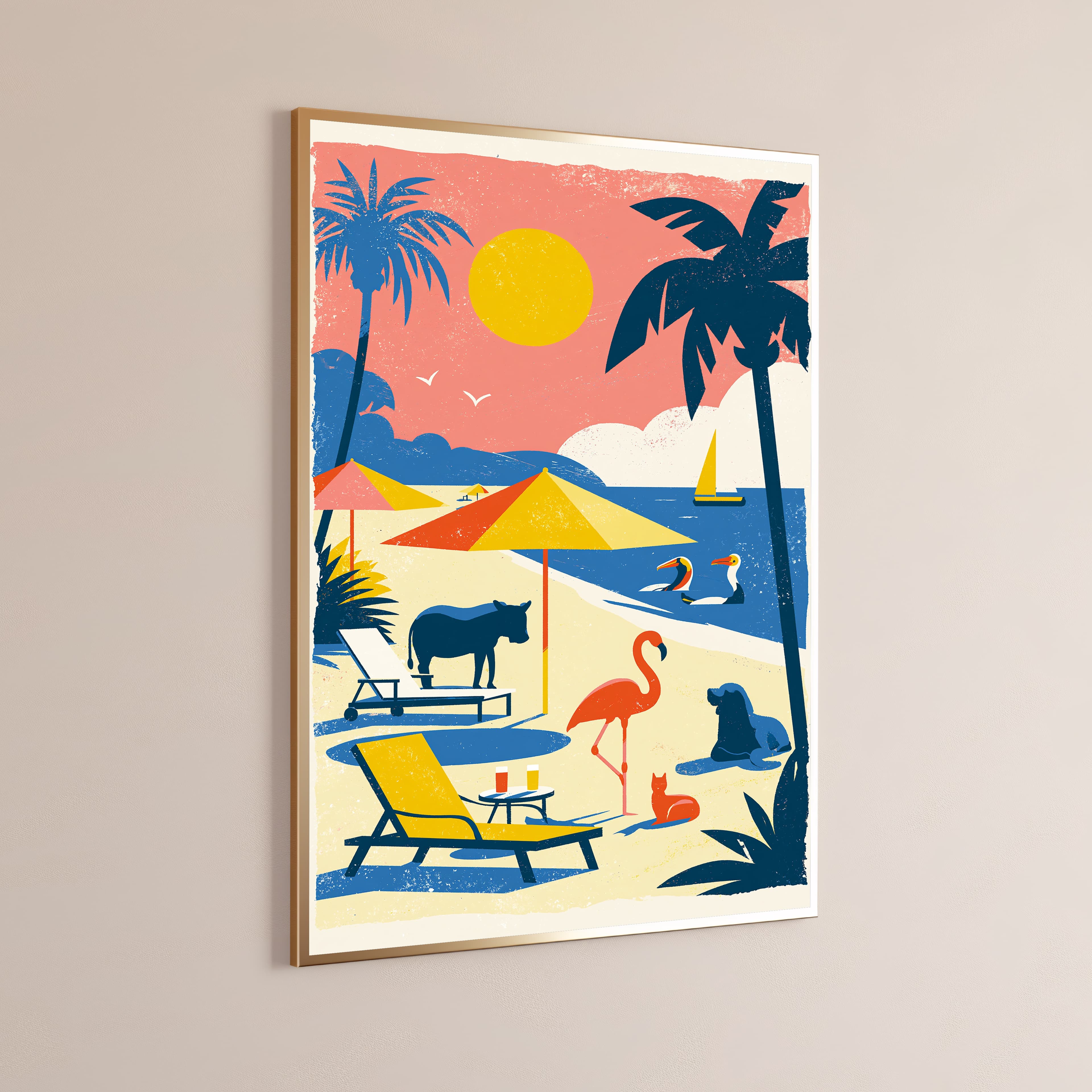 Tropical Beach Paradise Wall Art