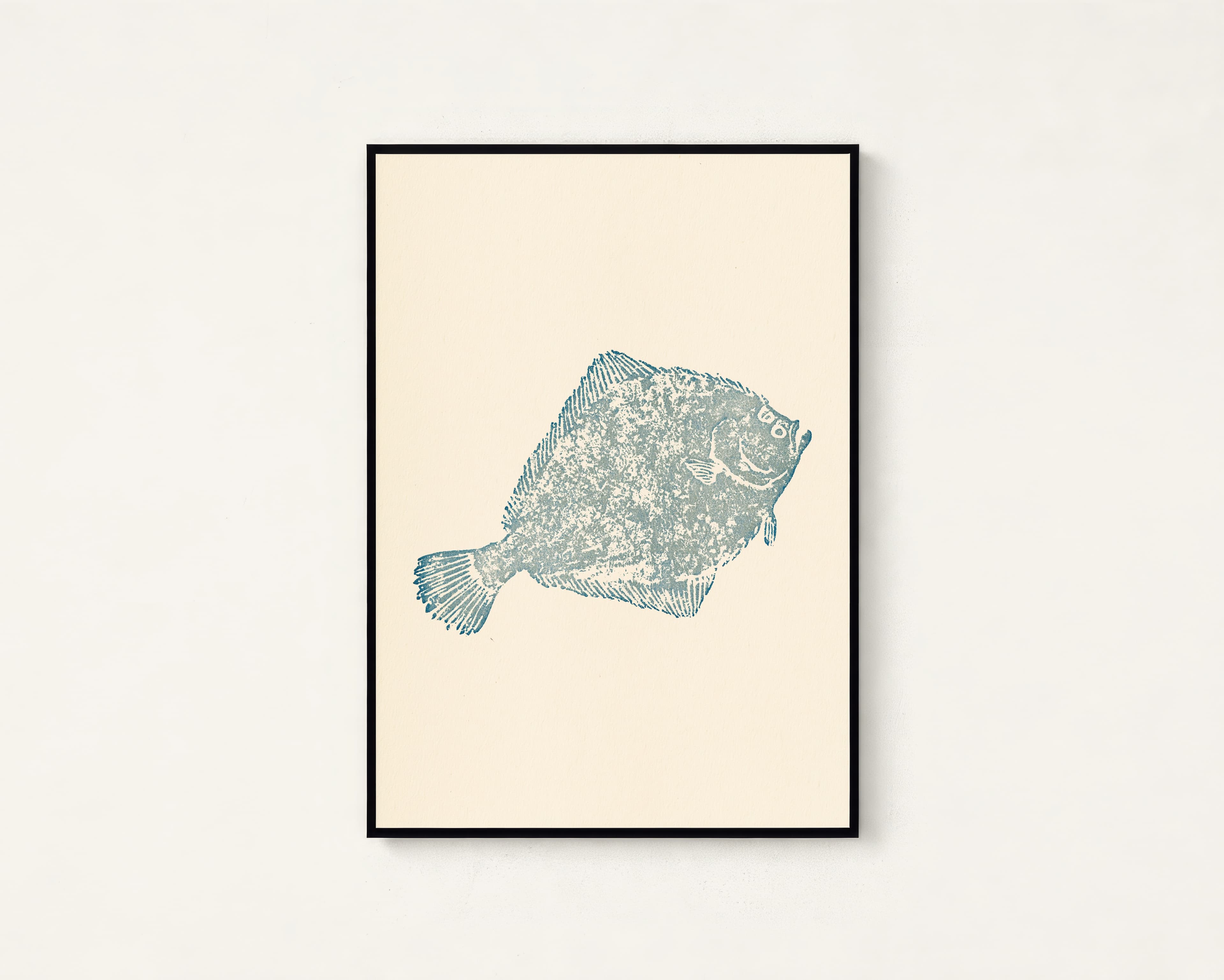 Vintage Fish Etching Minimalist Print