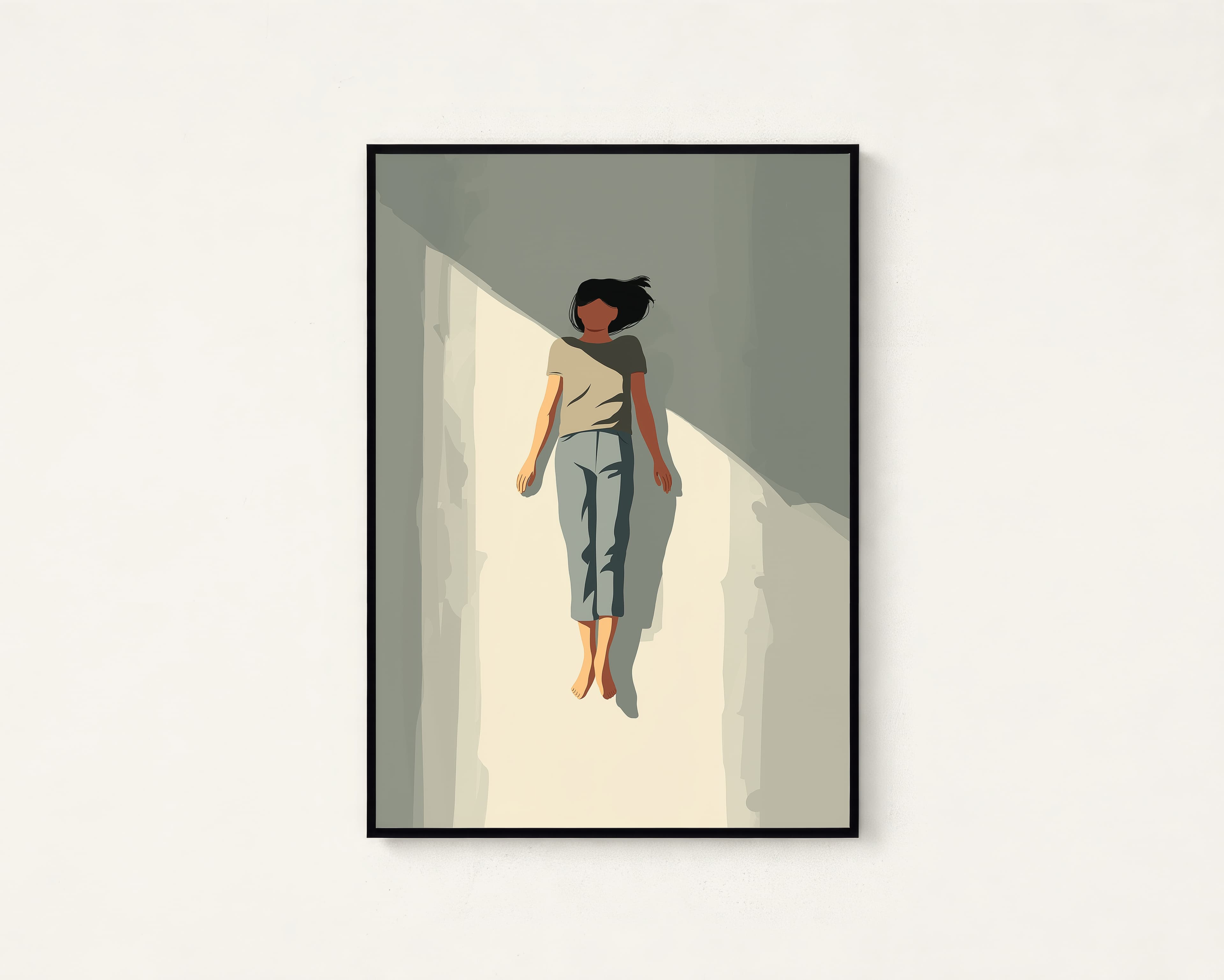 Woman Floating in Doorway