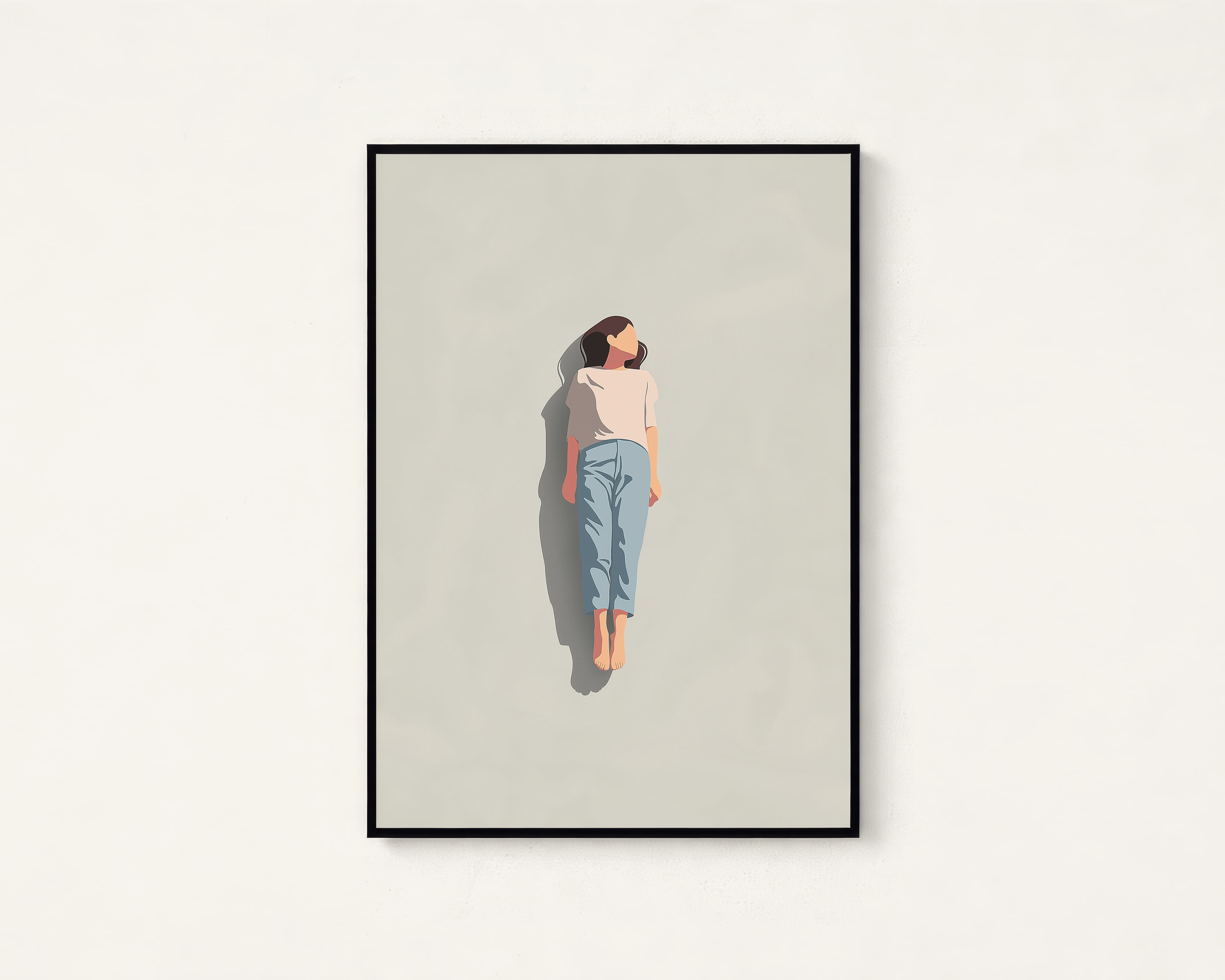Woman Lounging Portrait Print