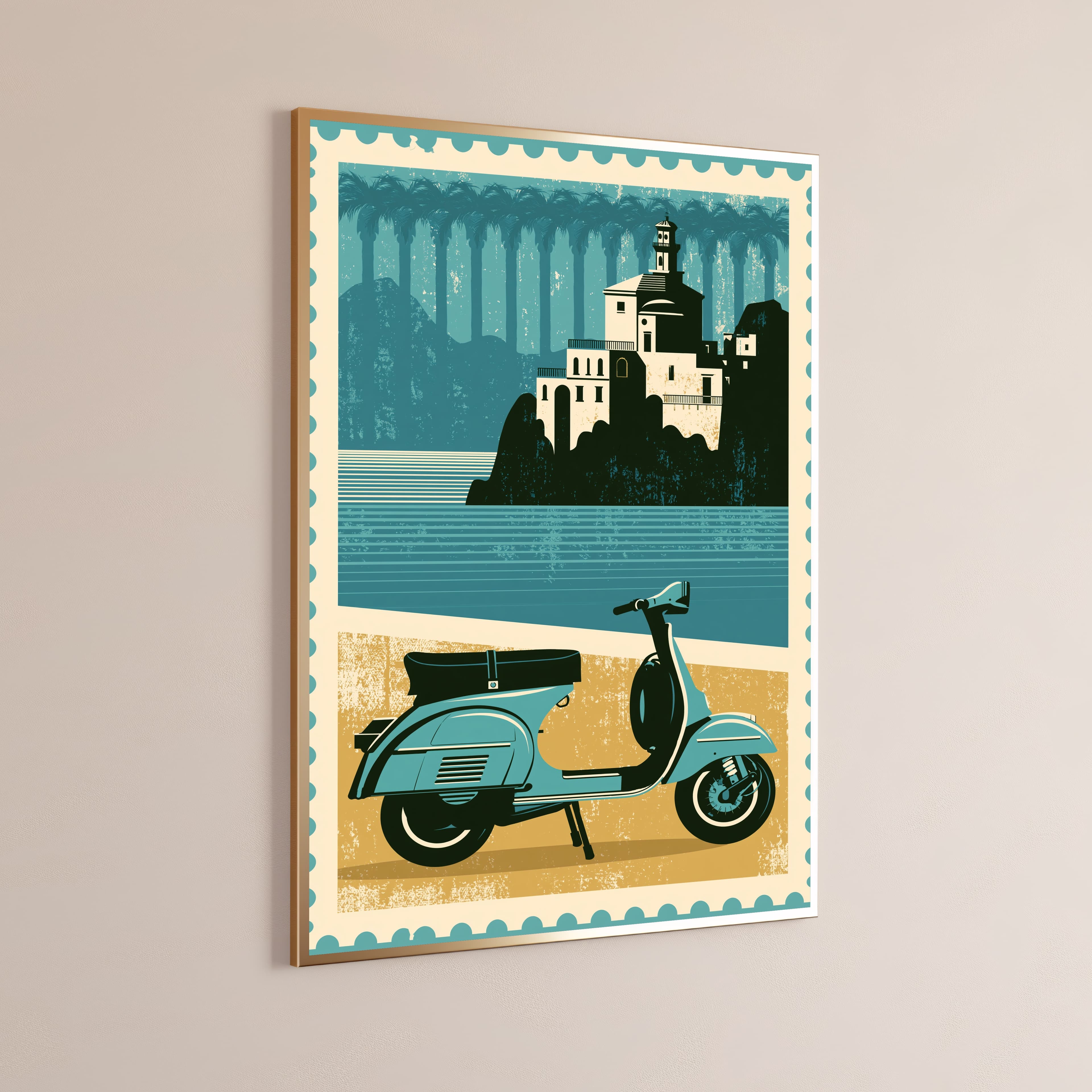 Coastal Castle Scooter Print