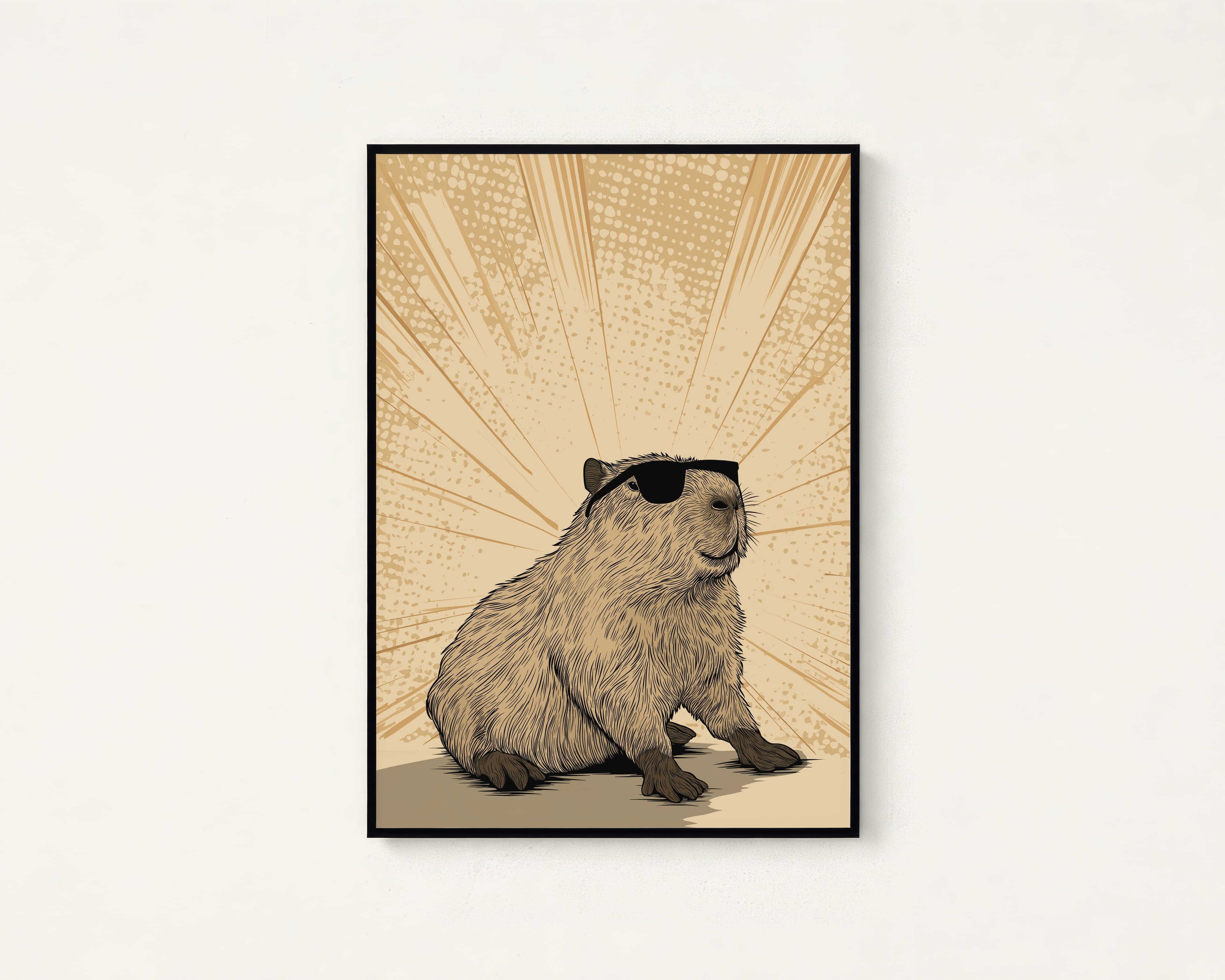 Cool Capybara Sunglasses Print