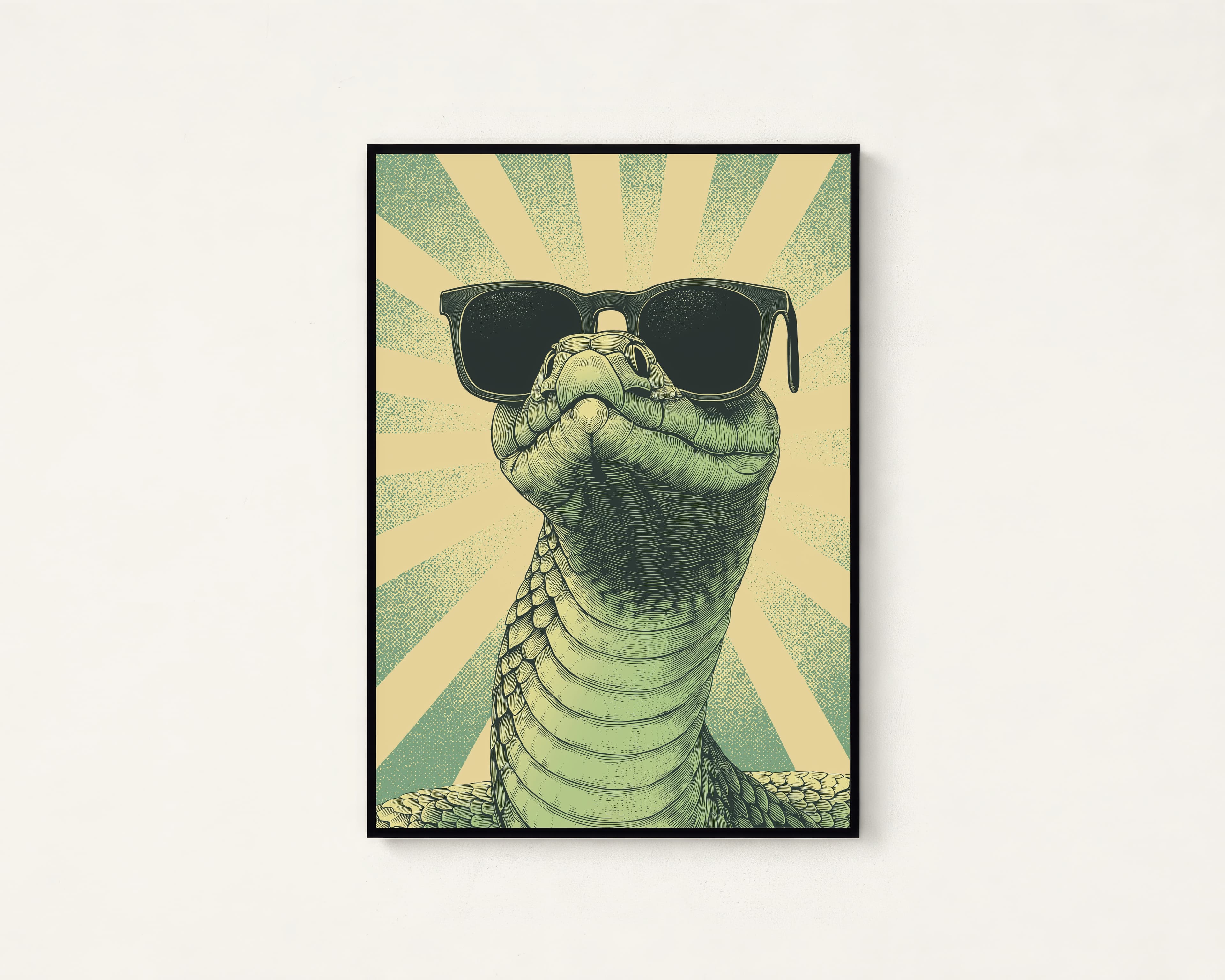 Cool Cobra with Sunglasses Print