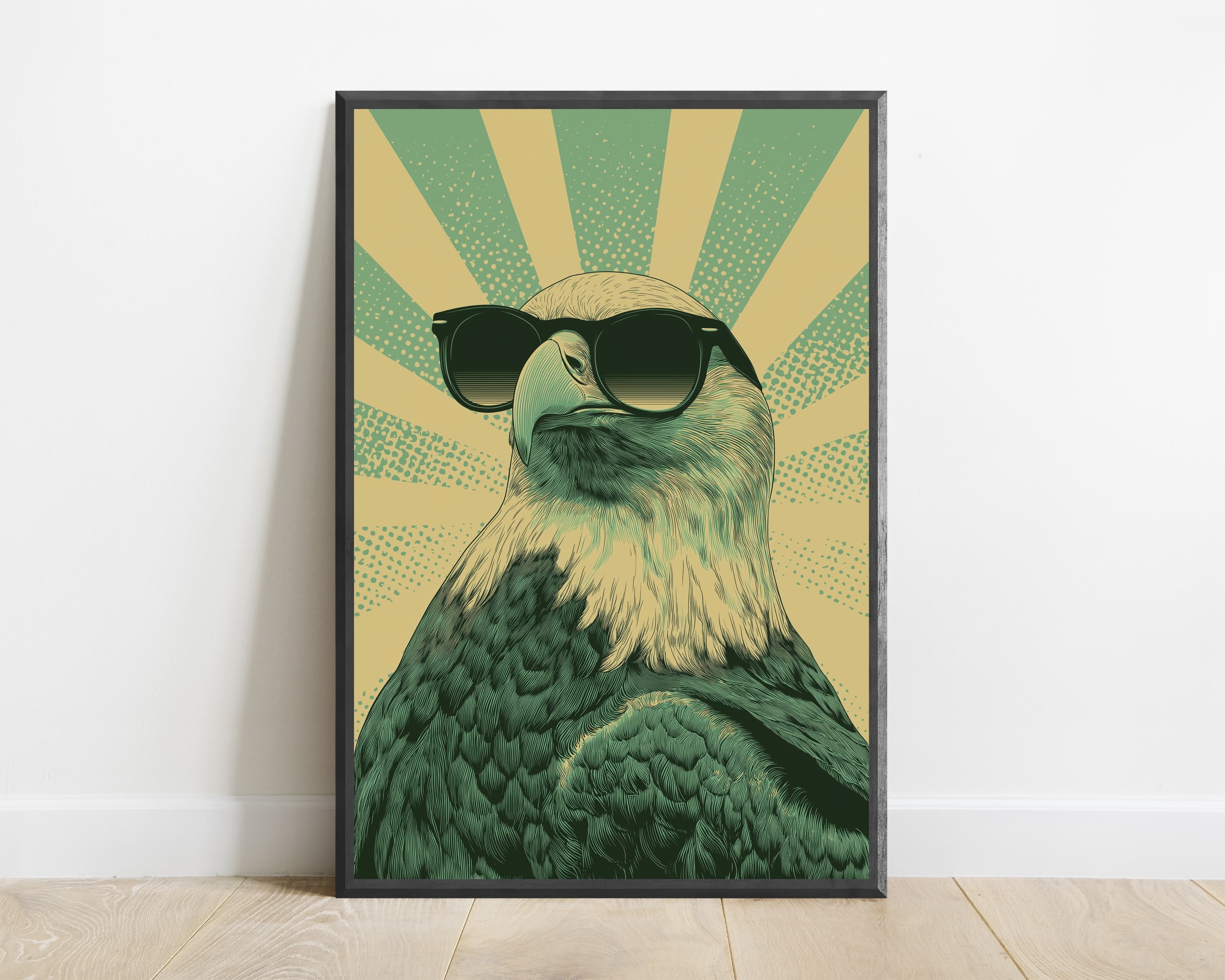 Cool Eagle with Sunglasses Print — view 1