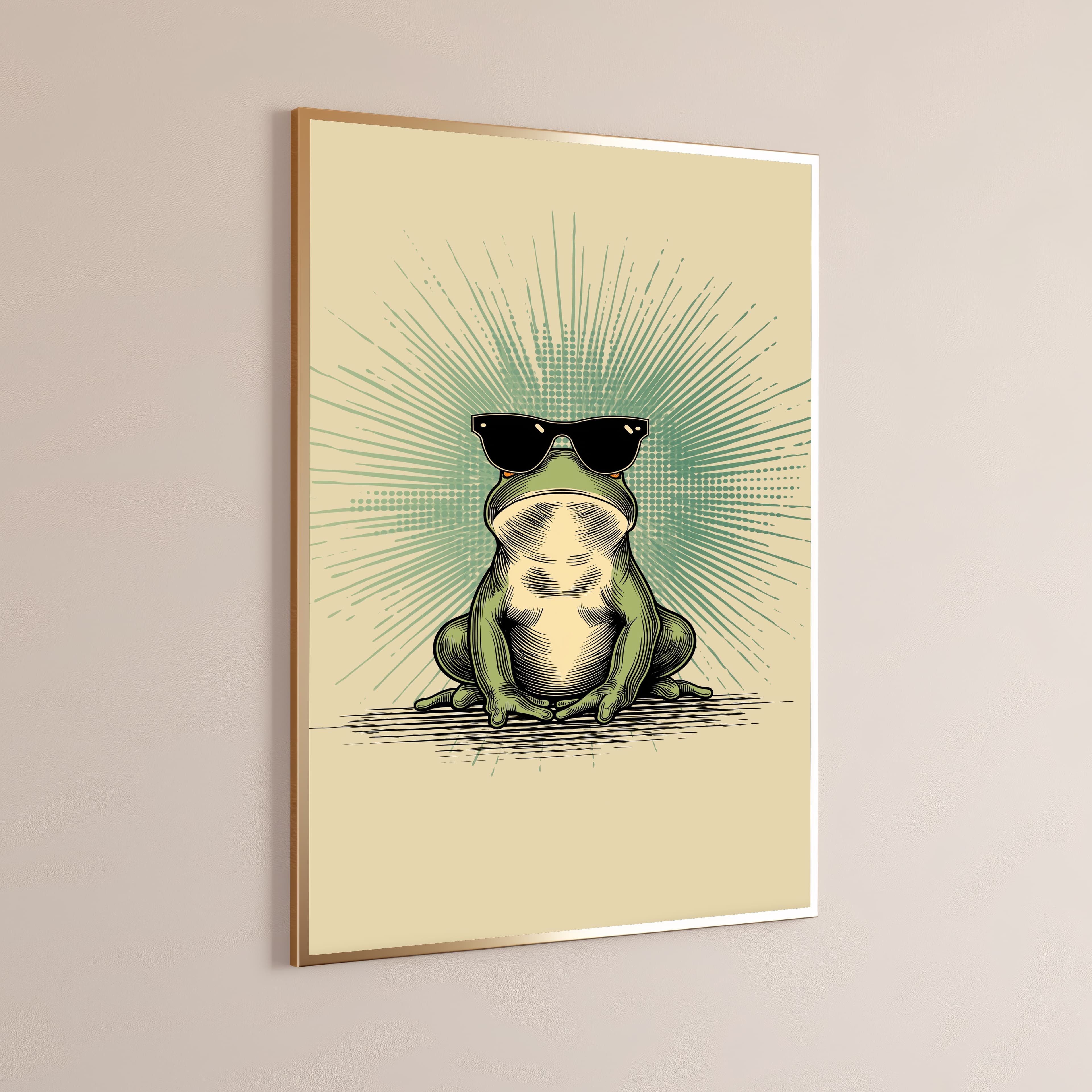 Cool Frog Sunglasses Pop Art Print