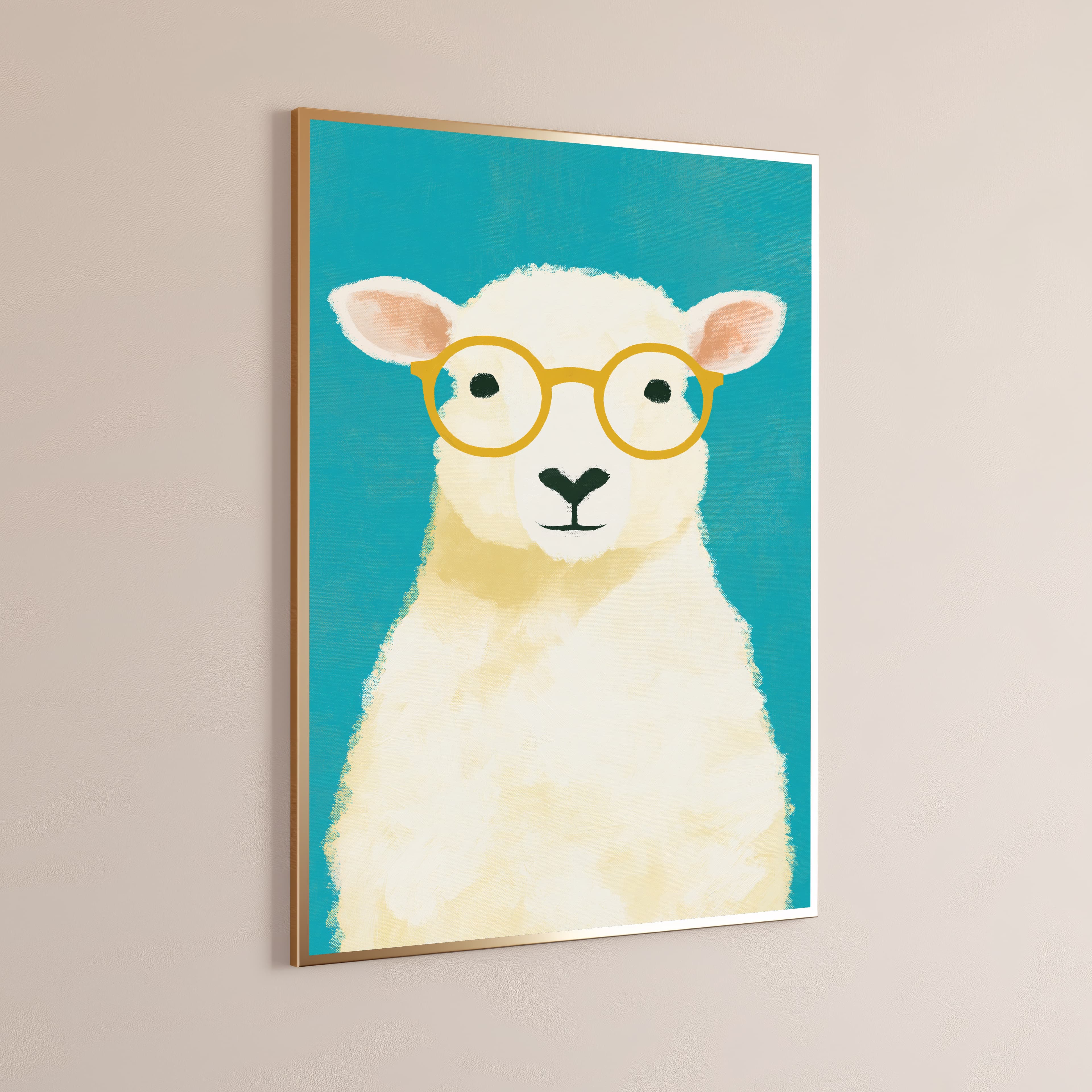 Sheep with Glasses Pop Art Print