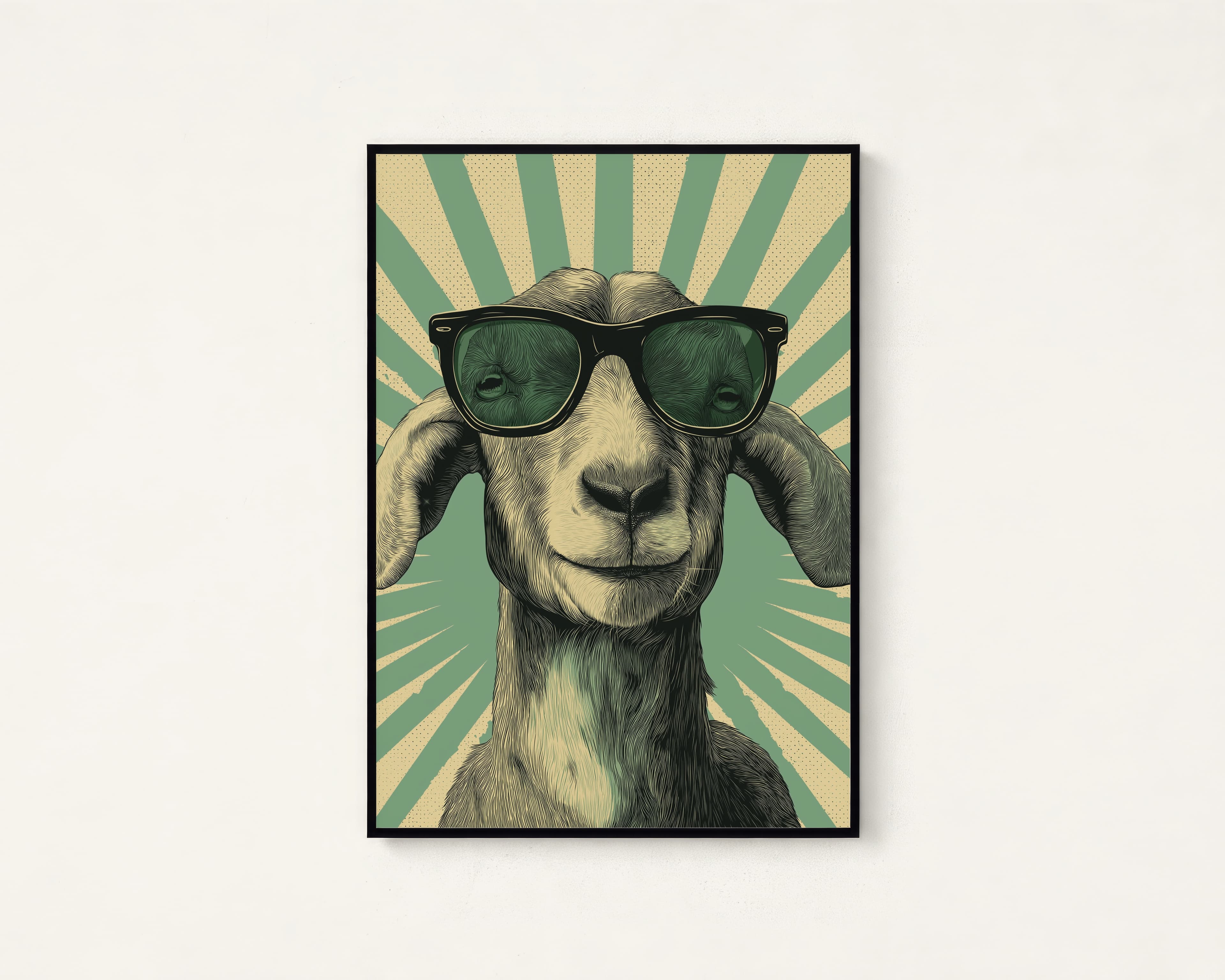 Cool Goat Sunglasses Print