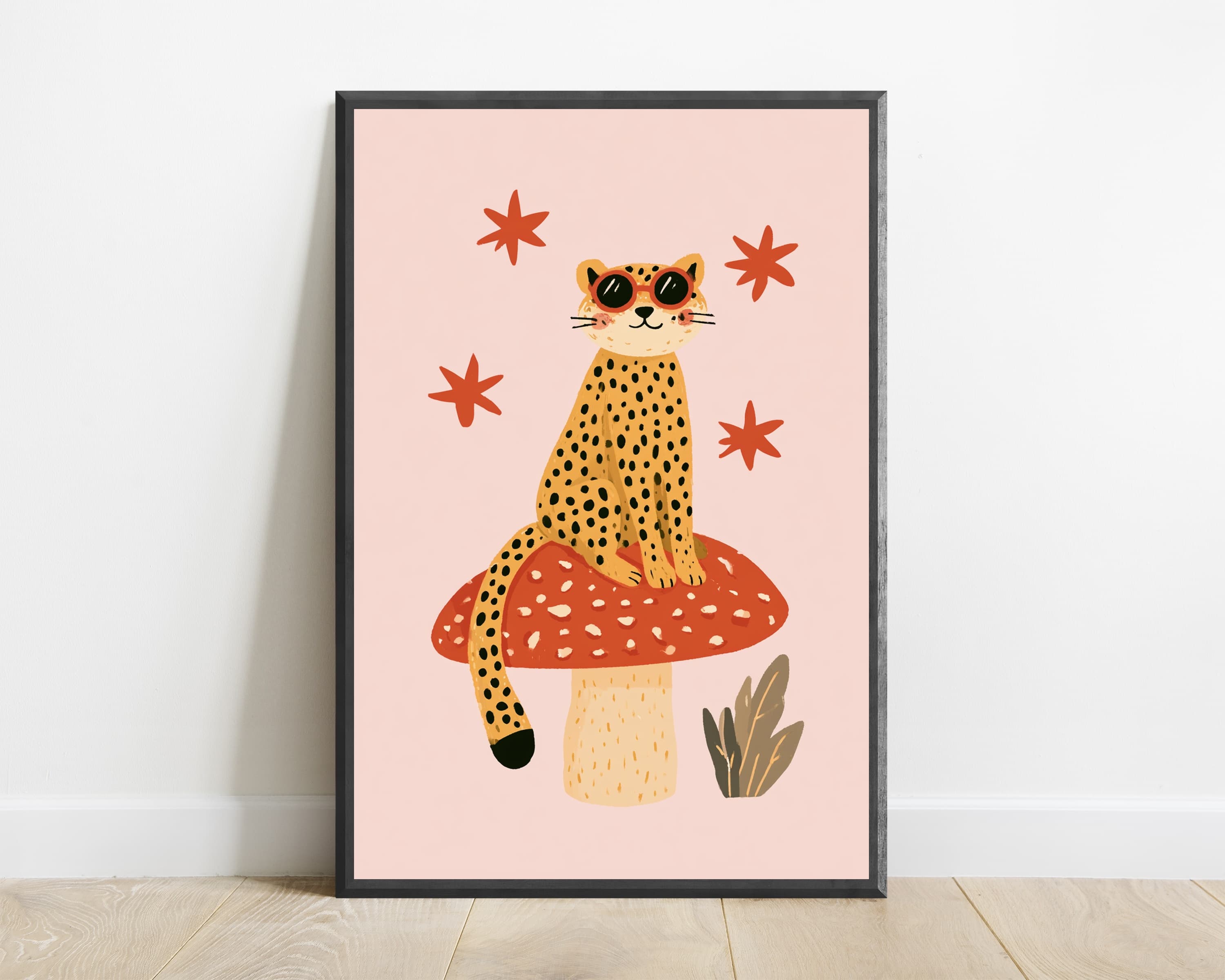 Cool Leopard Sunglasses Pop Art Print