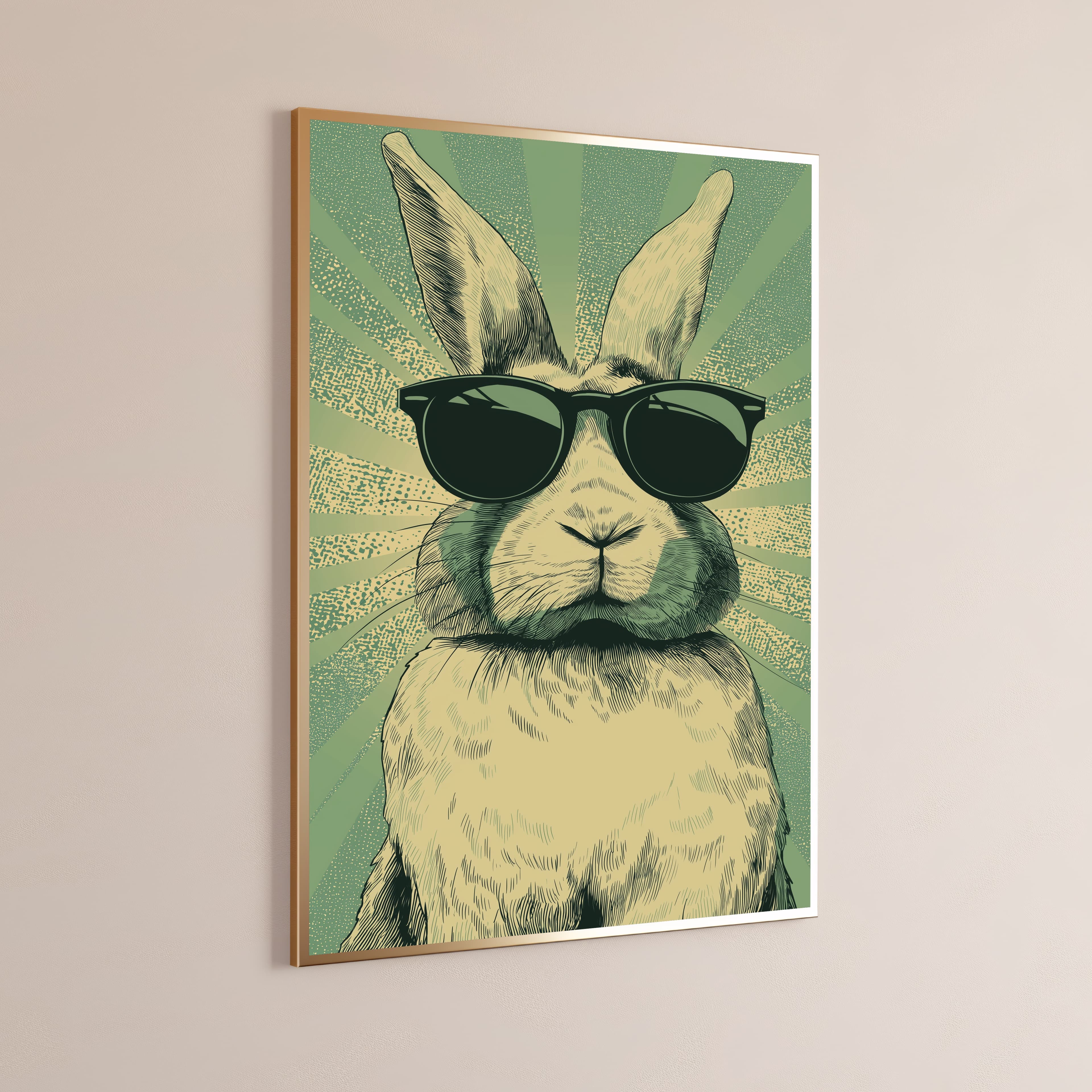 Cool Rabbit Sunglasses Pop Art Print