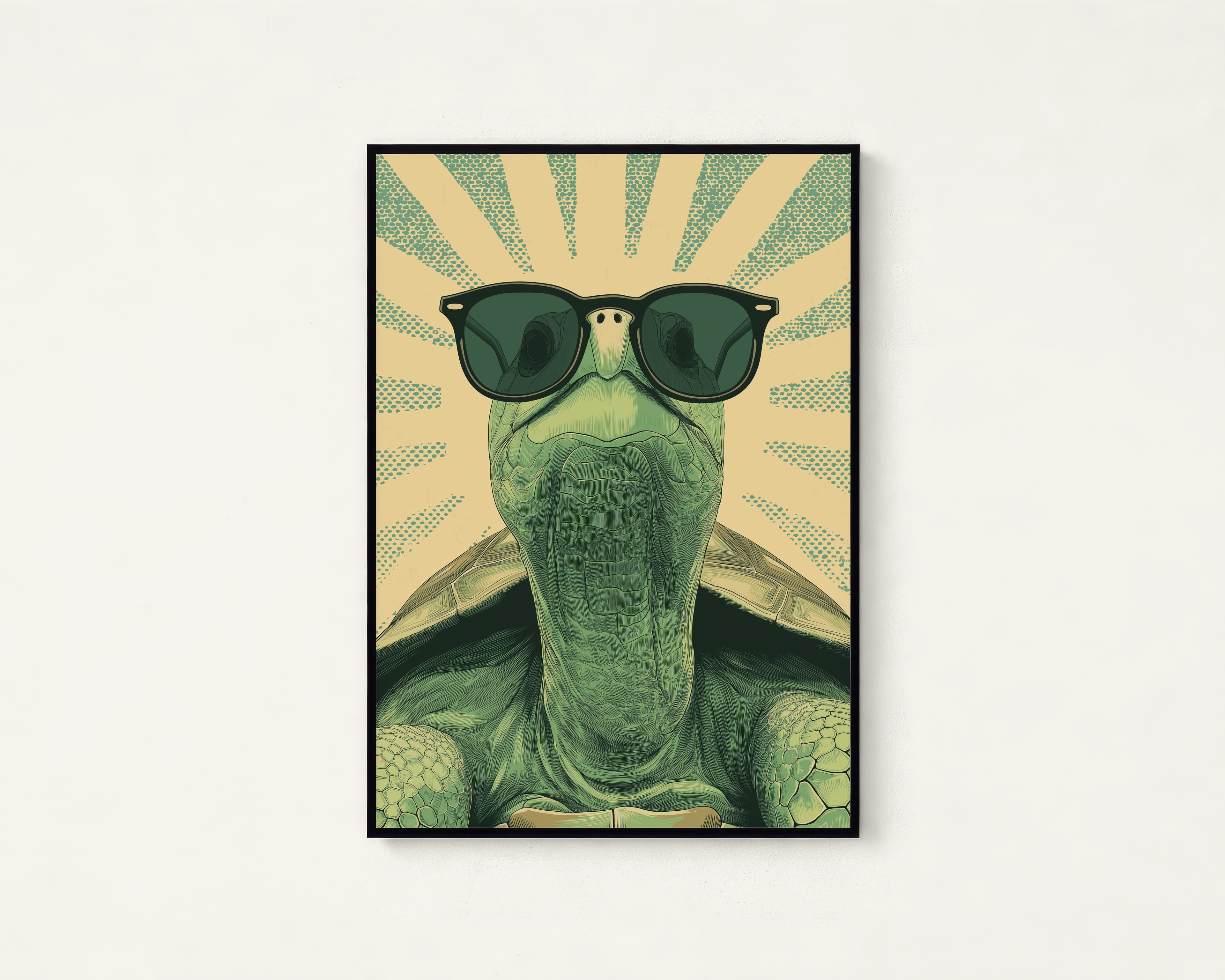 Cool Turtle Portrait Print