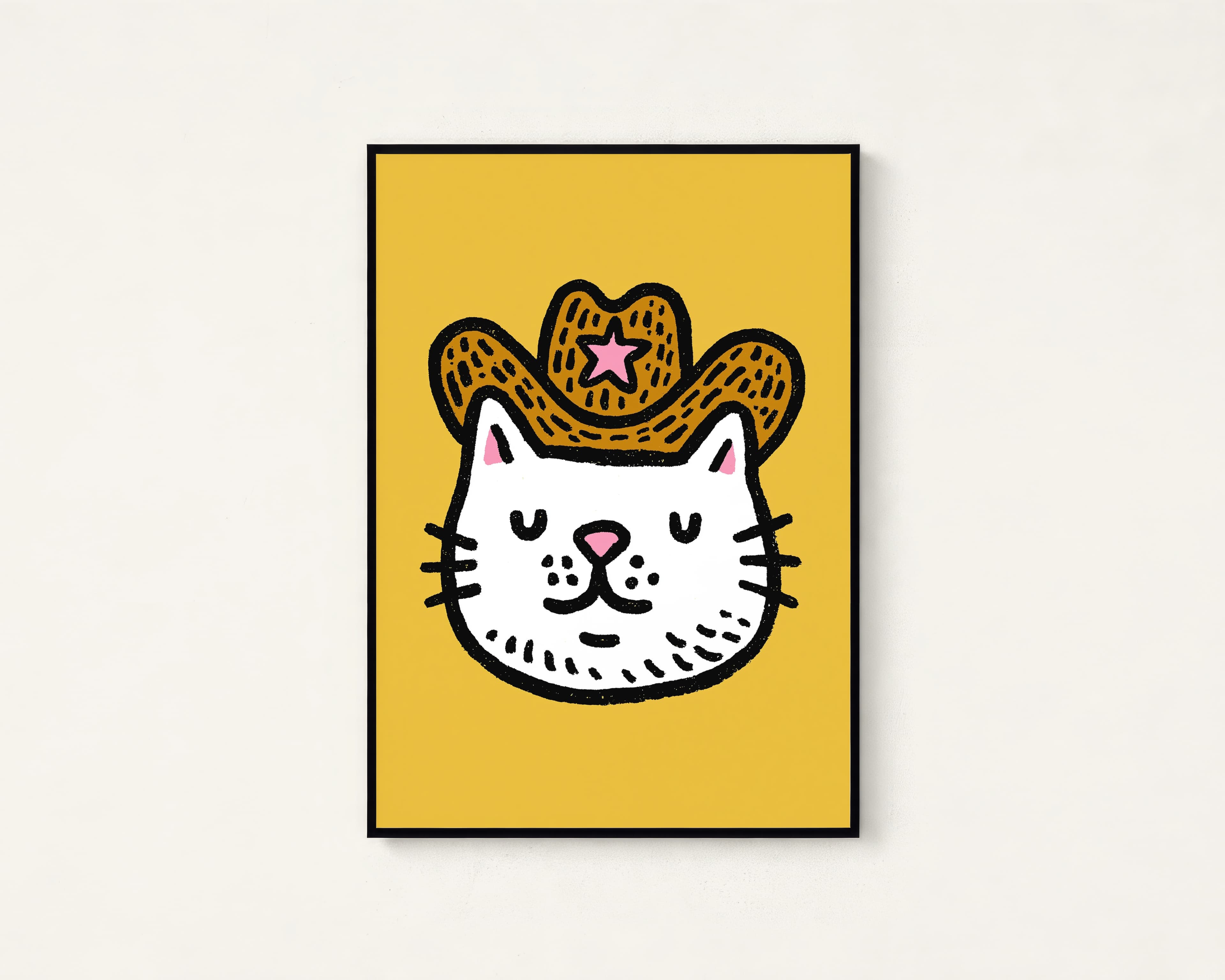 Cowboy Cat Pop Art Print