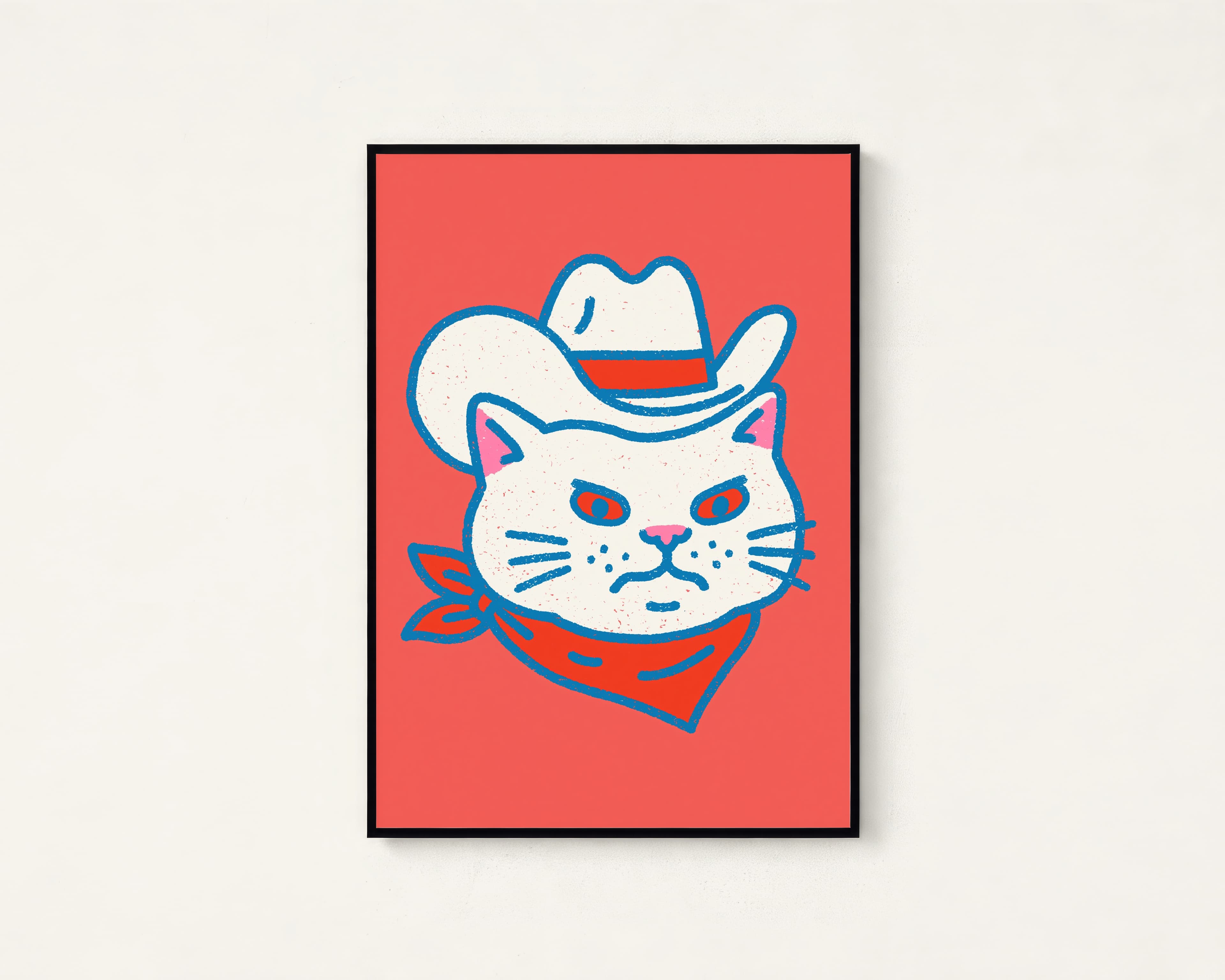 Cowboy Cat Pop Art Print